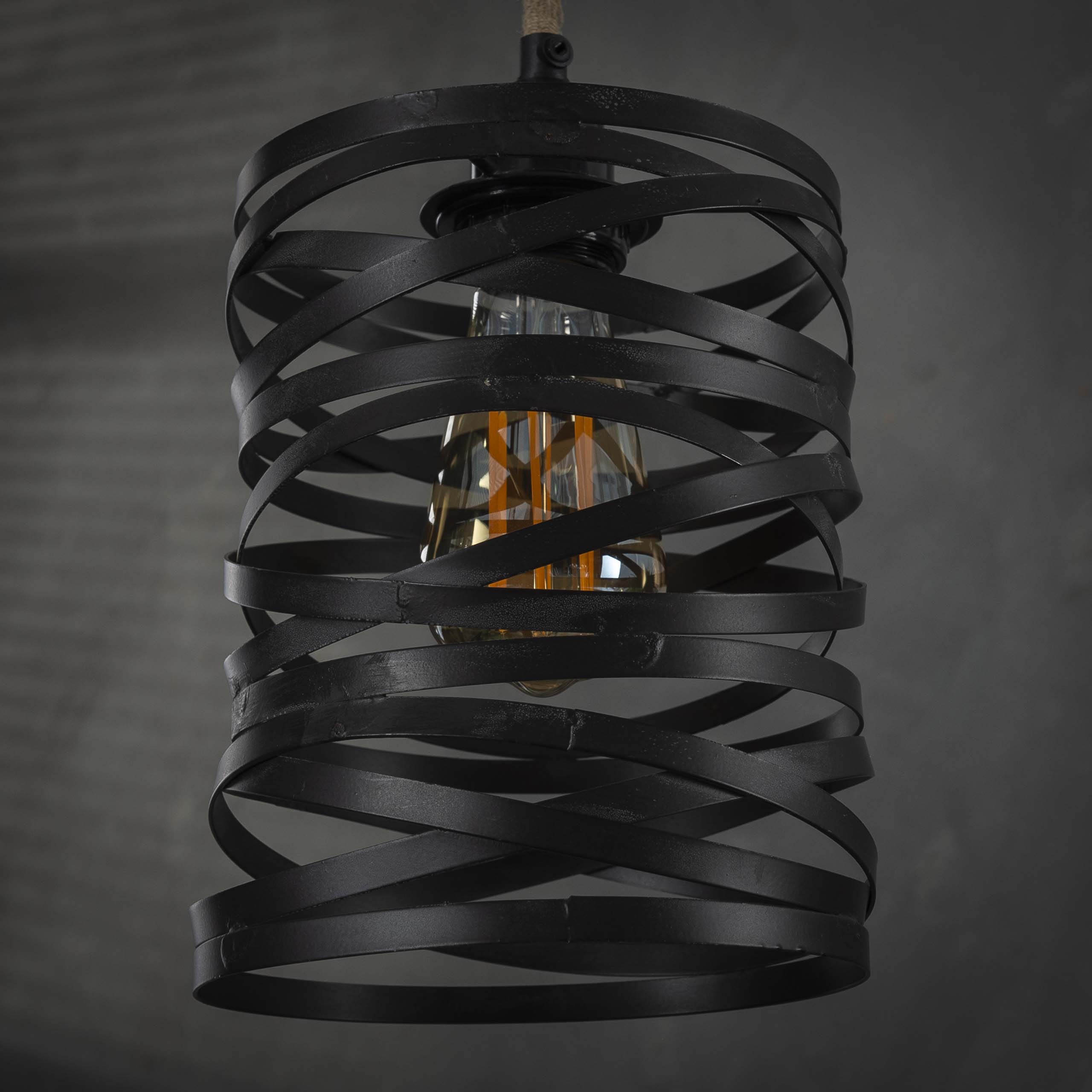 Lampe suspendue 7L twist wrap XL / Gris ardoise