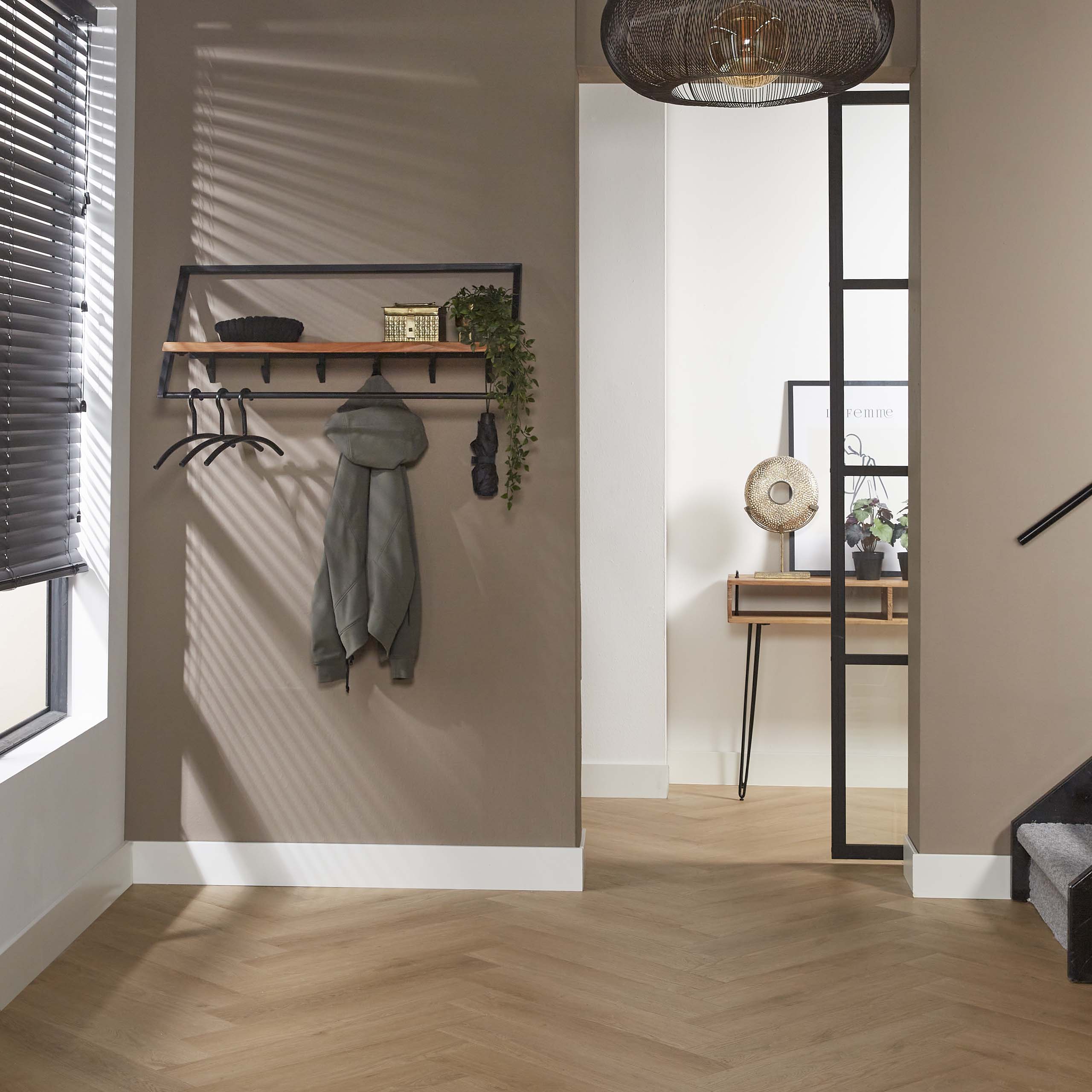 Portemanteau Lean - 6 patères - Acacia massif