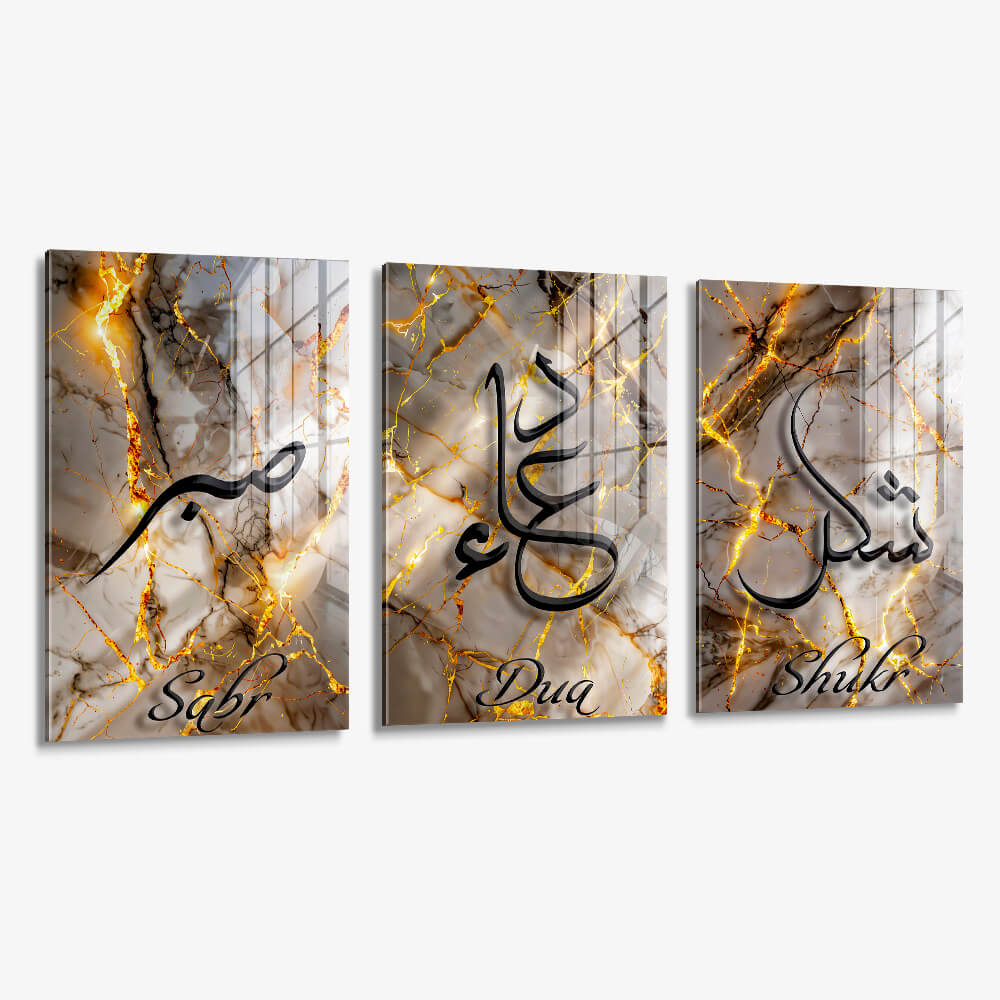 Bundle: "Sabr, Dua & Shukr" – Verre (3x)