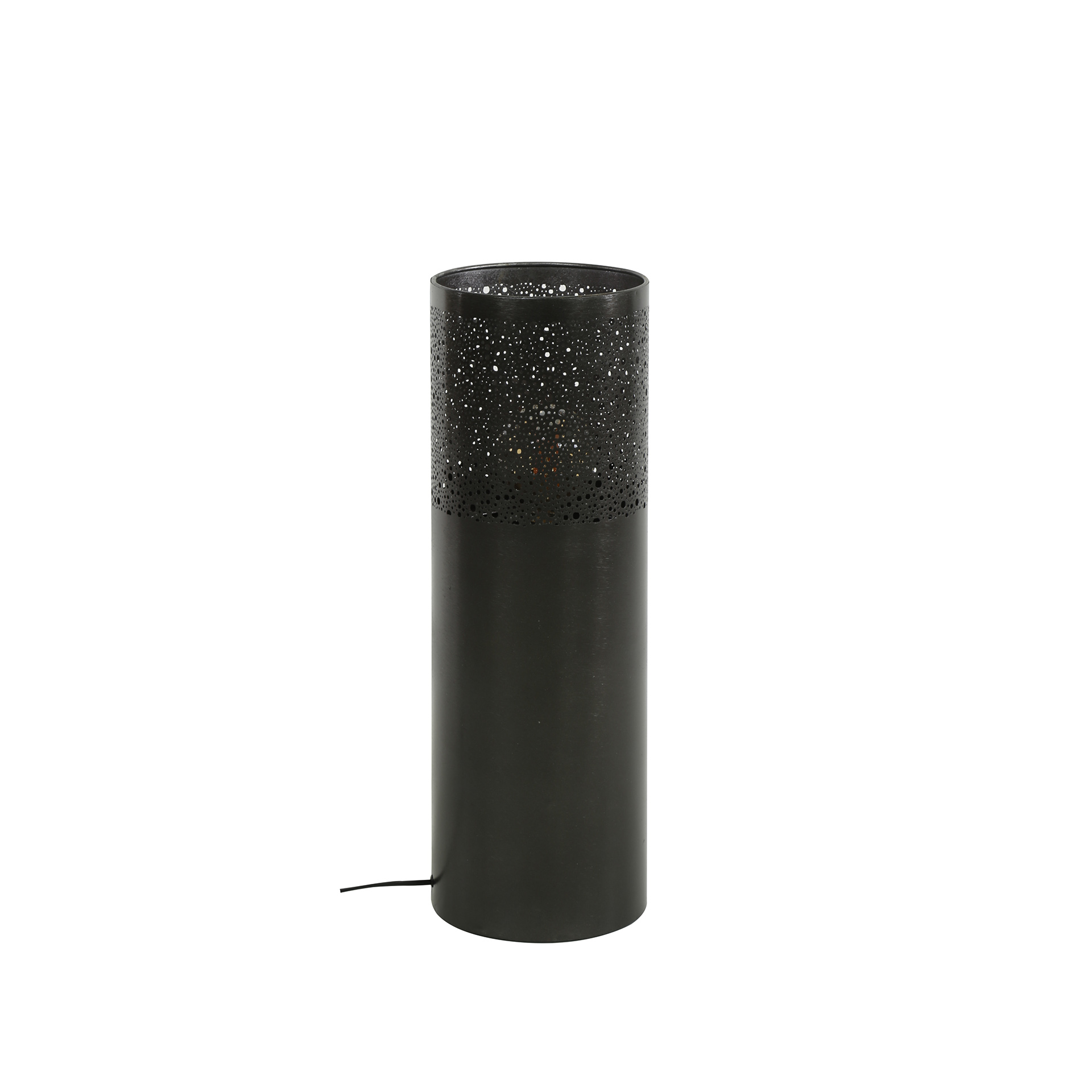 Lampadaire Cylindre Glow 1 lumière 60 cm - Nickel noir