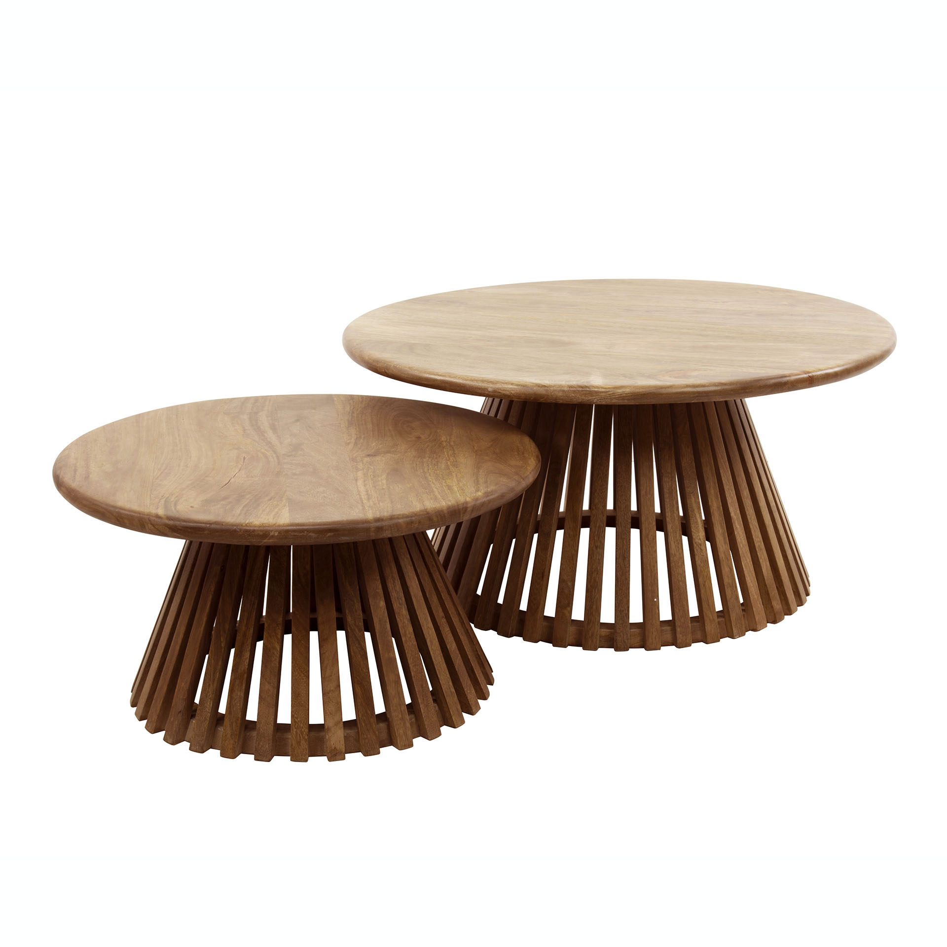 Ensemble table basse/2 tweak conique / Couleur sable mangue massif