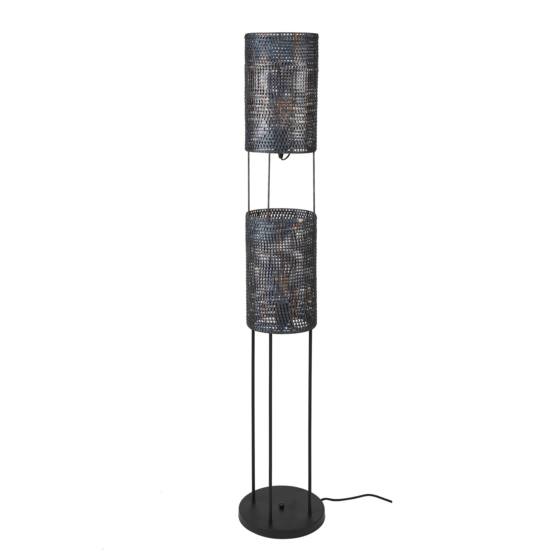 Lampadaire 2L Cylindre Mesh