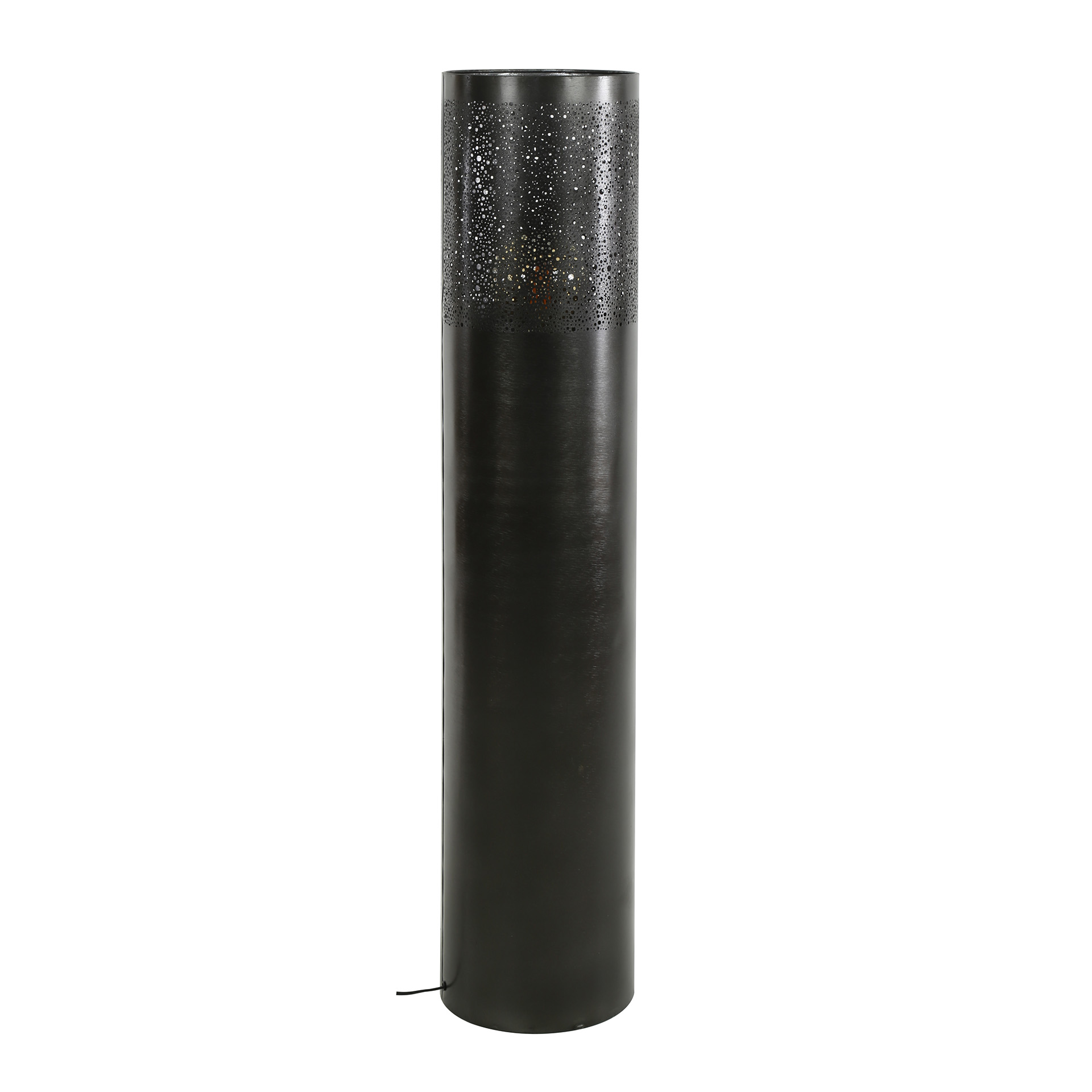 Lampadaire Cylindre Glow 1 lumière 120 cm - Nickel noir