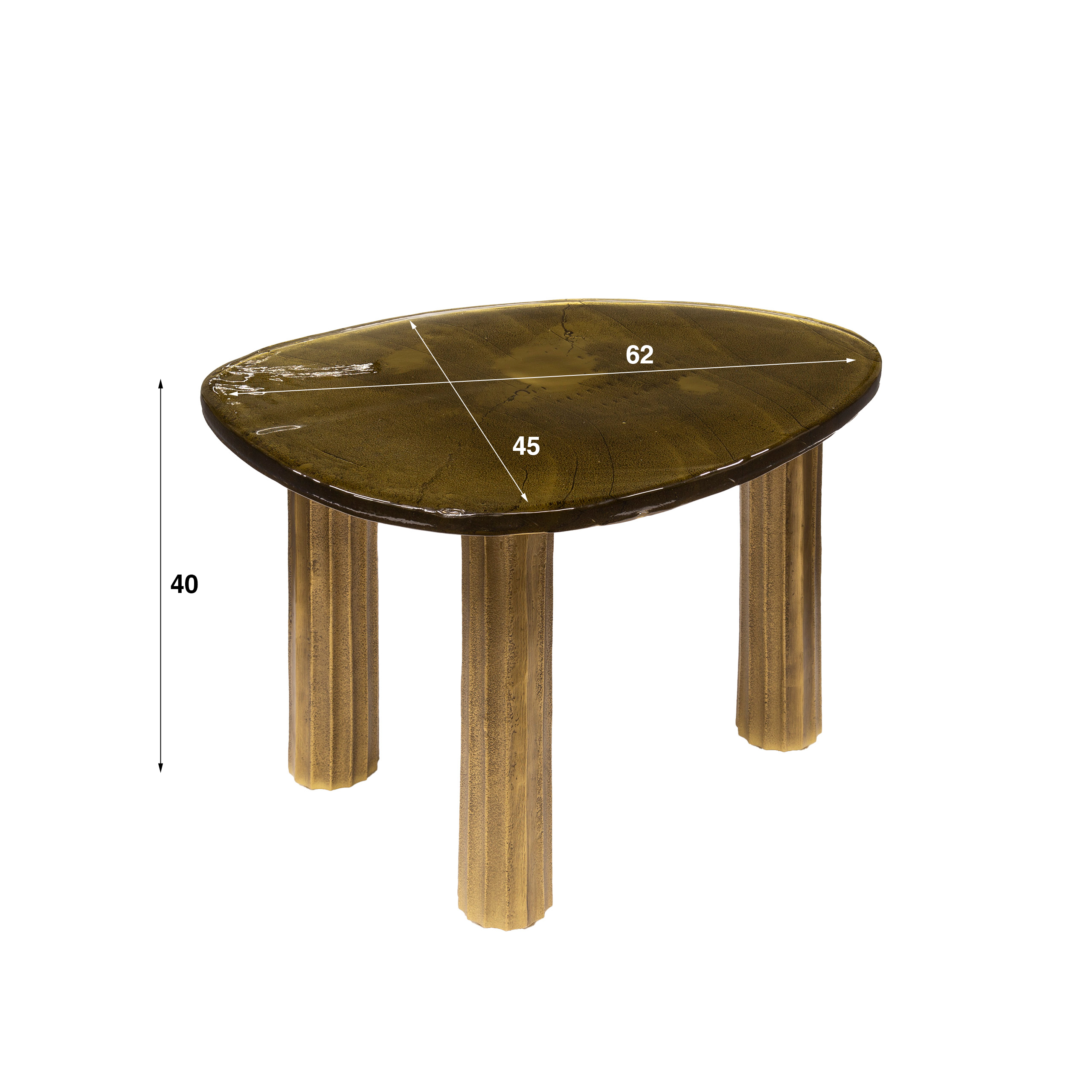 Table basse Eclipse M - Or antique