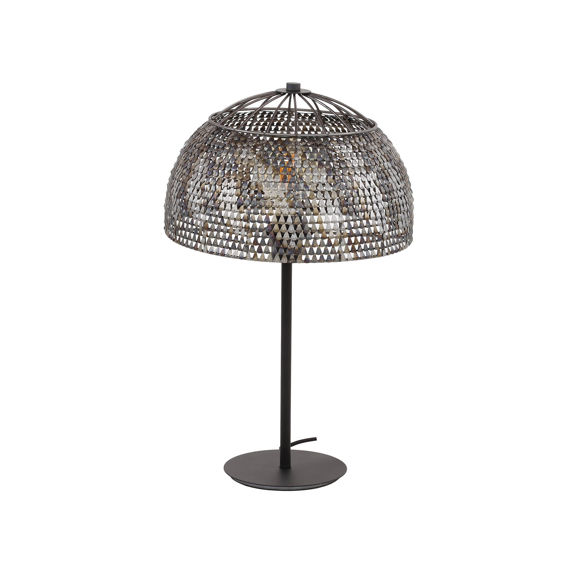 Lampe de table Ø35 armure ouverte / Marron noir