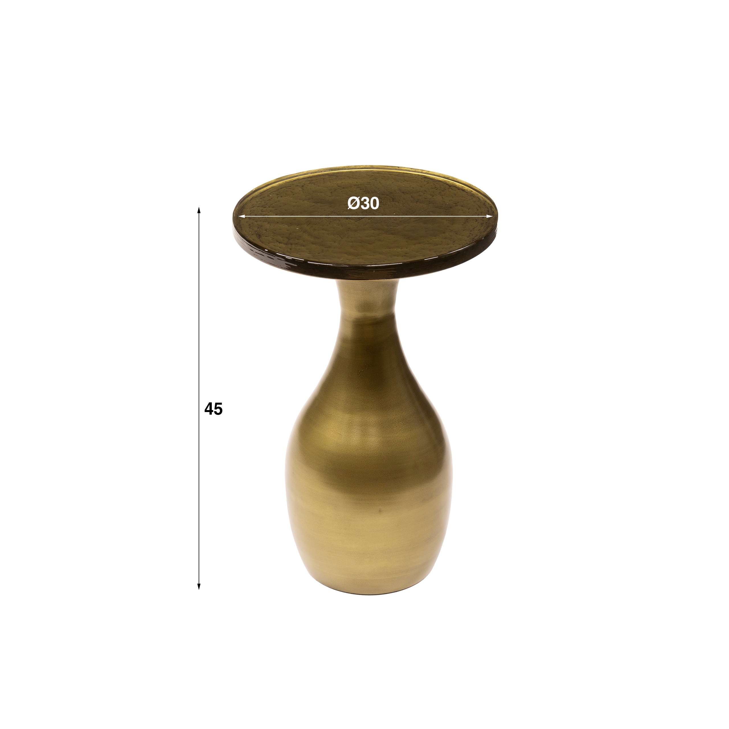 Table d'appoint Eclipse Drop S - Or antique