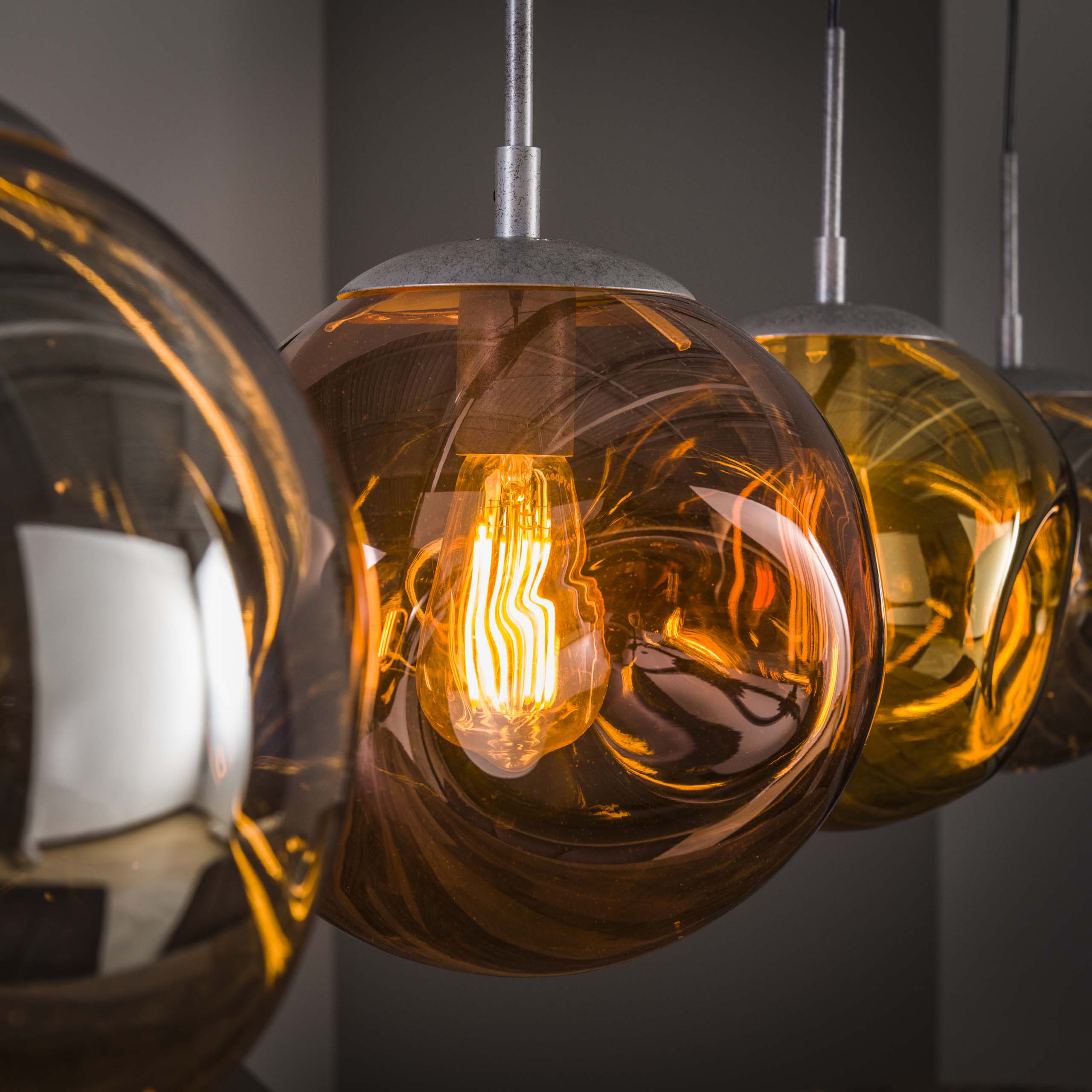 Lampe à suspension 4L stellaire / Vieil argent