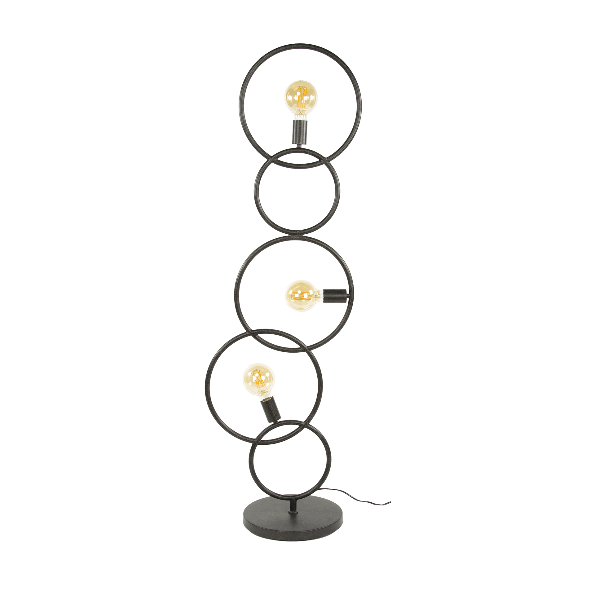 Lampadaire Loop 3 lumières Artic noir