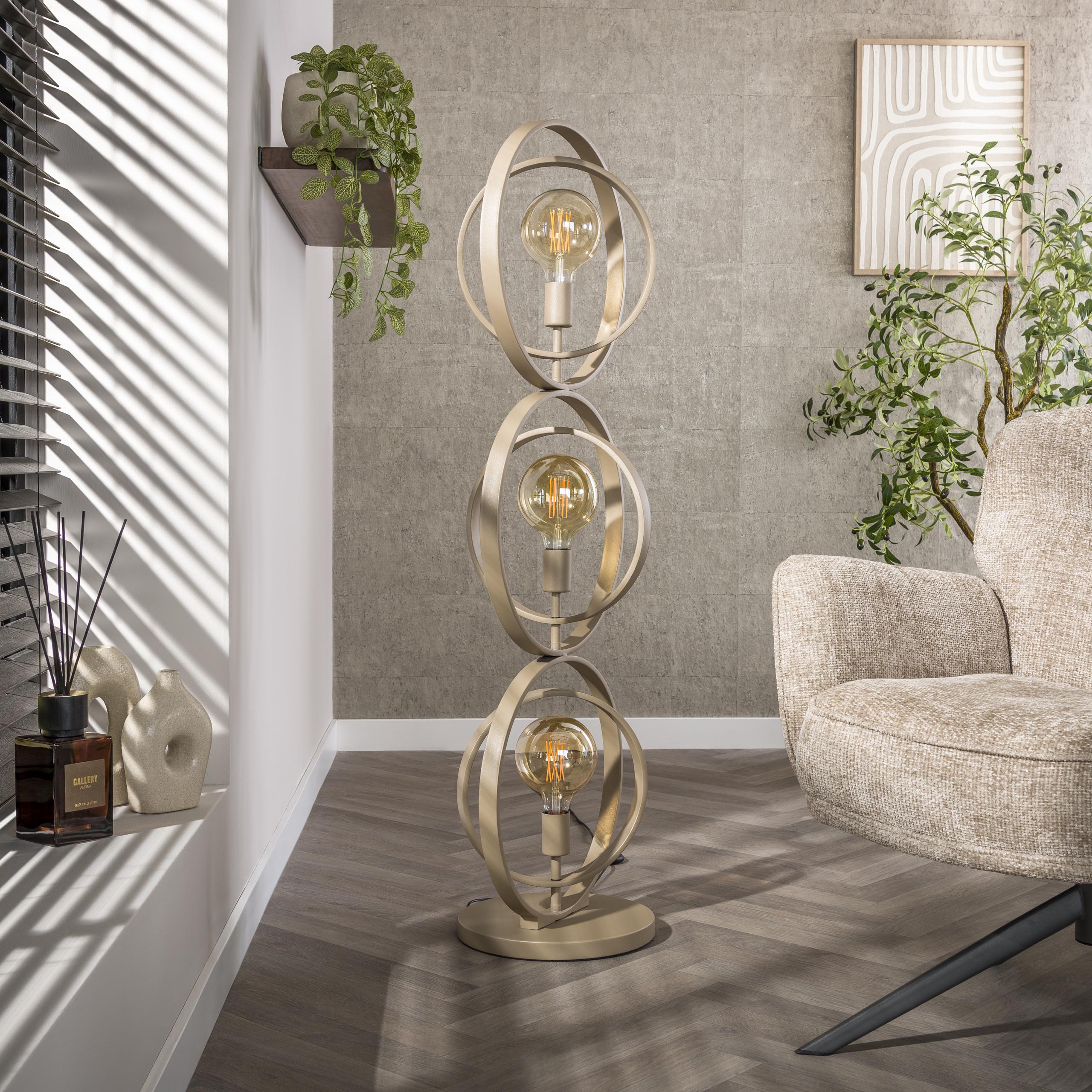 Lampadaire Turn Around 3 lumières - Beige