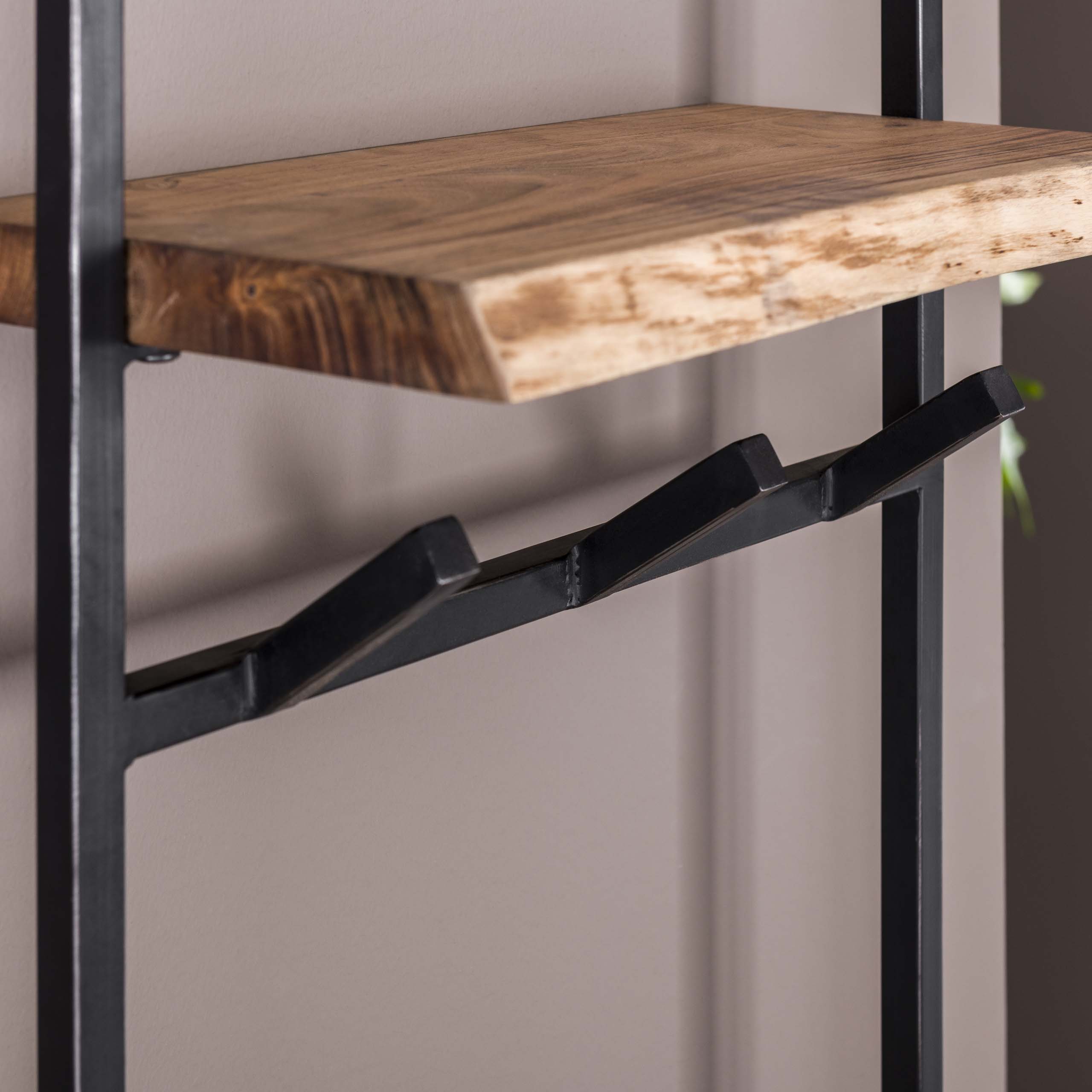 Portemanteau Air Solid haut - 6 patères - Acacia massif