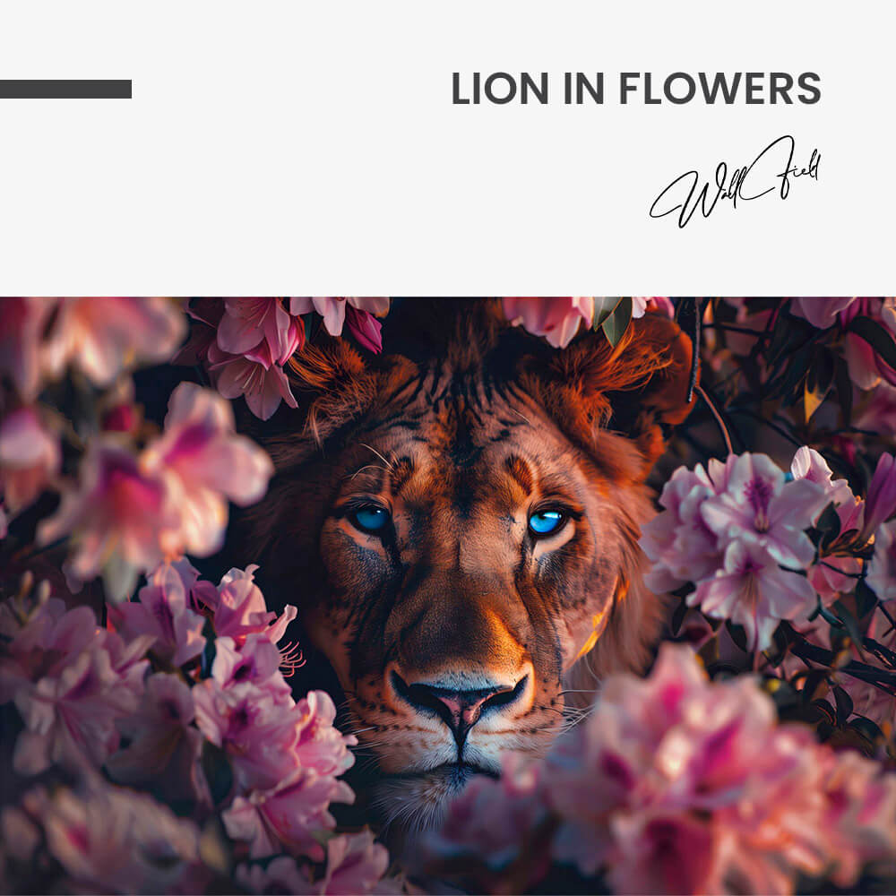 Lion in Flowers II – Verre