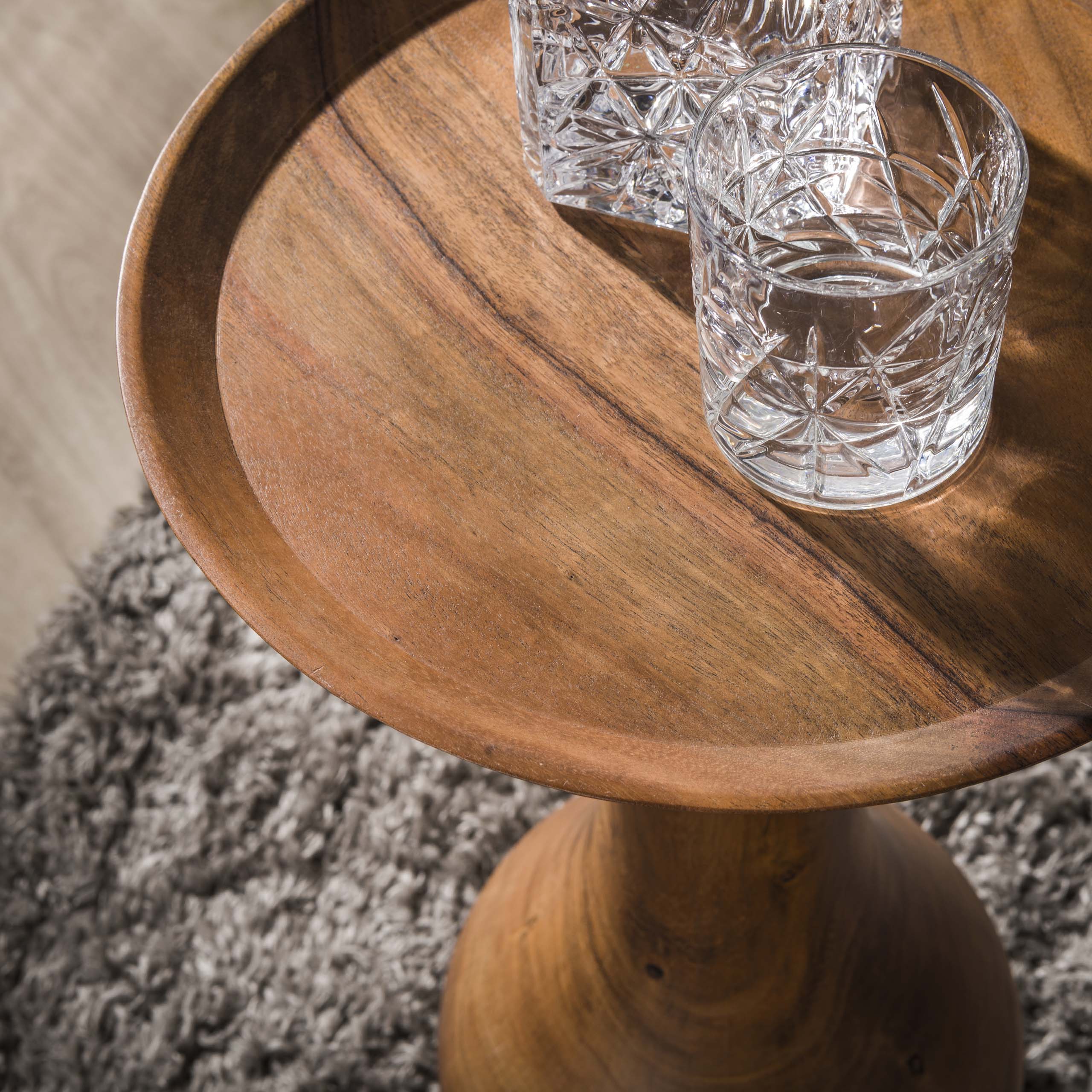 Table d'appoint Druppel - acacia massif