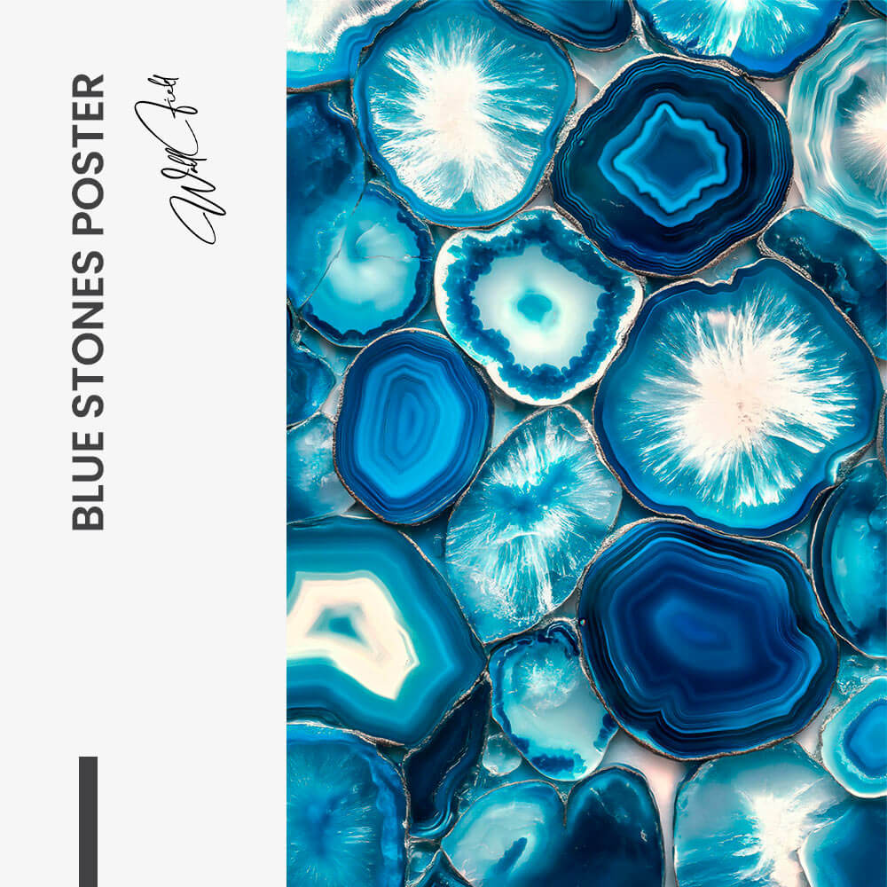 Blue Stones Poster – Verre