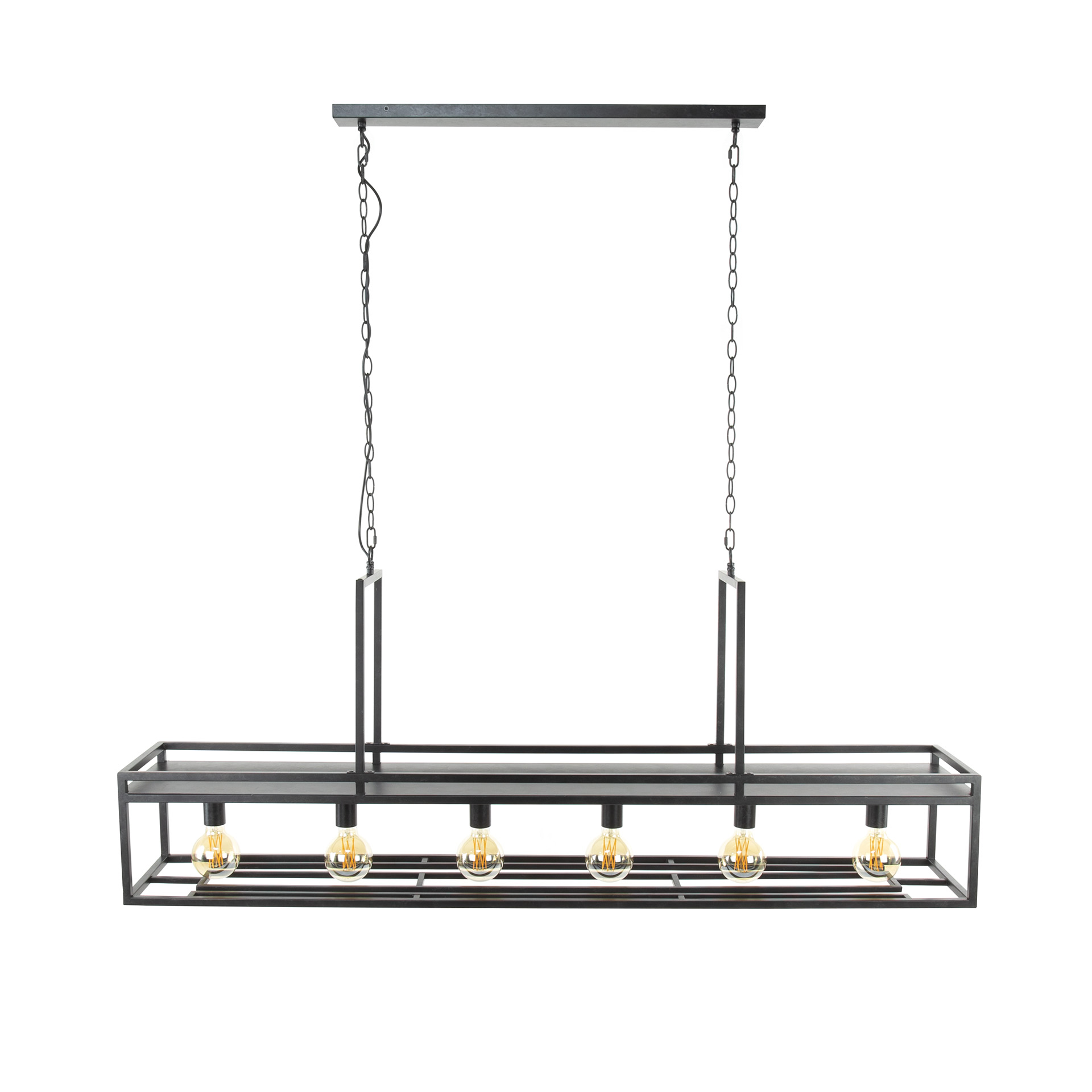 Lampe suspendue 6L decor / Charbon