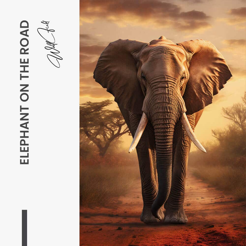 Elephant On The Road - Verre