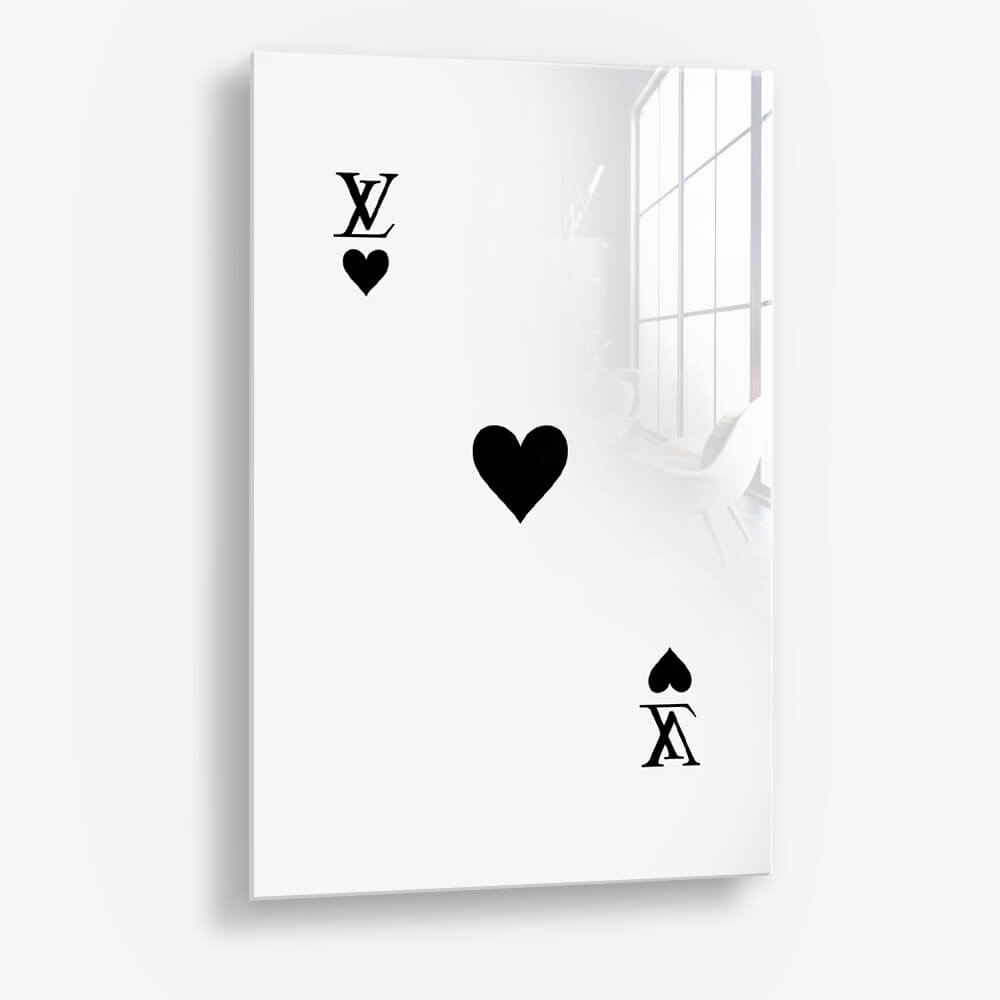LV Hearts White – Verre