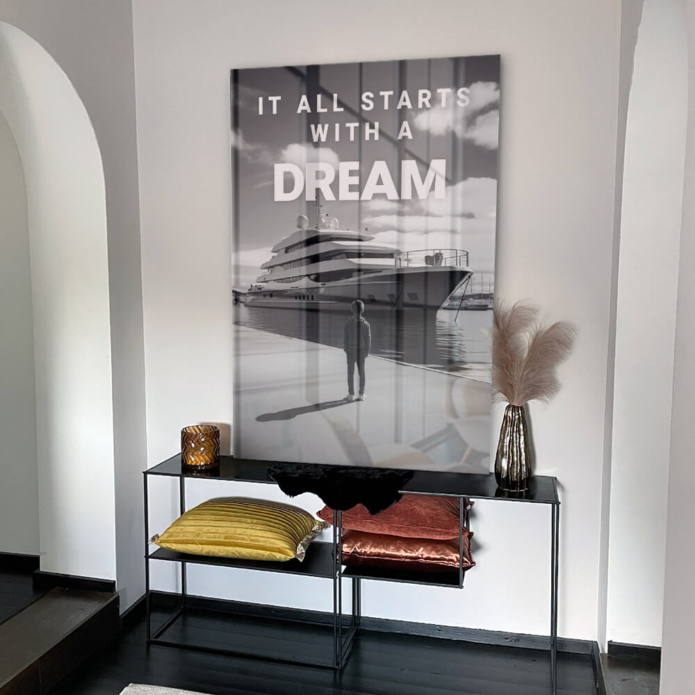 Yacht Dream B&W – Verre