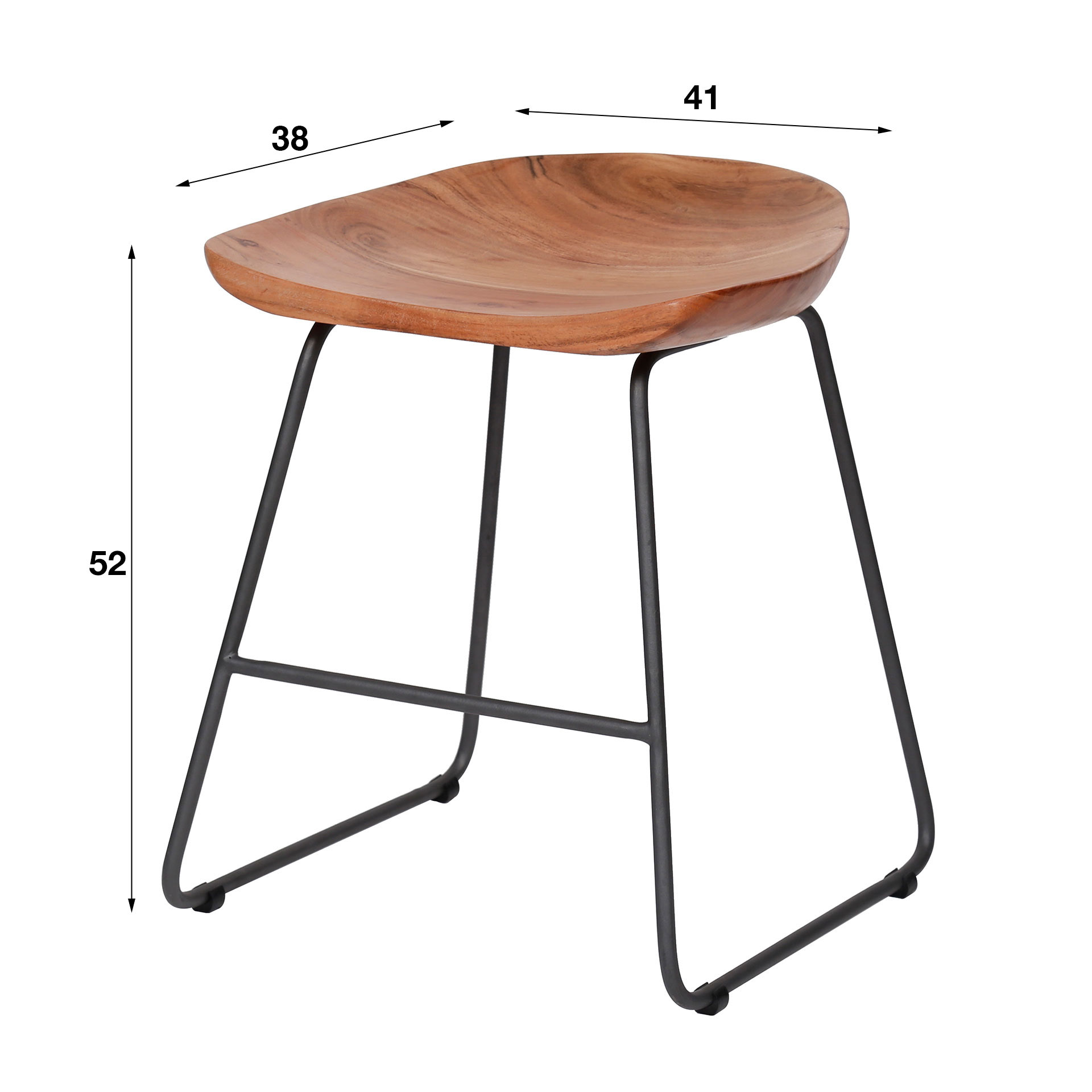 Tabouret Ergo - emballé par 2 - Acacia massif