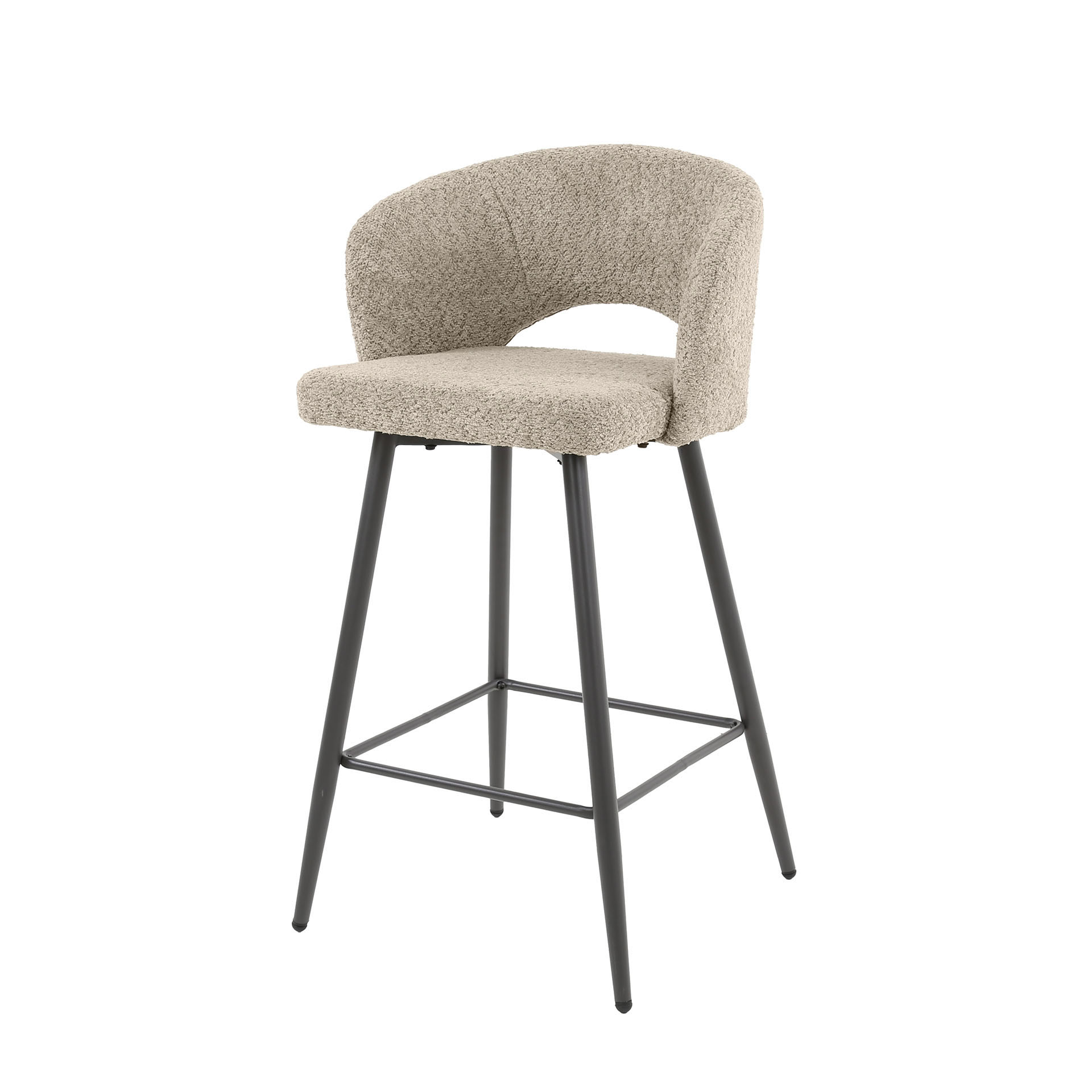 Chaise de bar Salon - lot de 2 - Sable bouclé