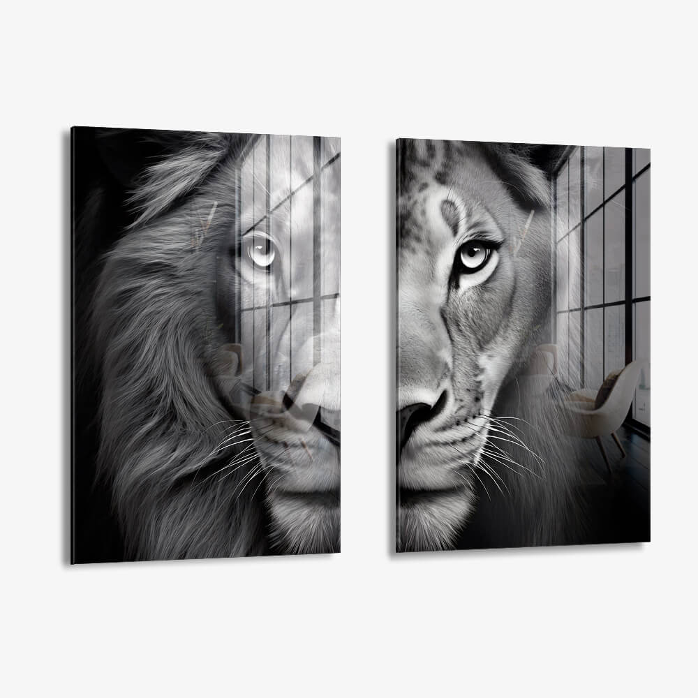 Bundle: "Lion & Lioness II" (2x) – Verre