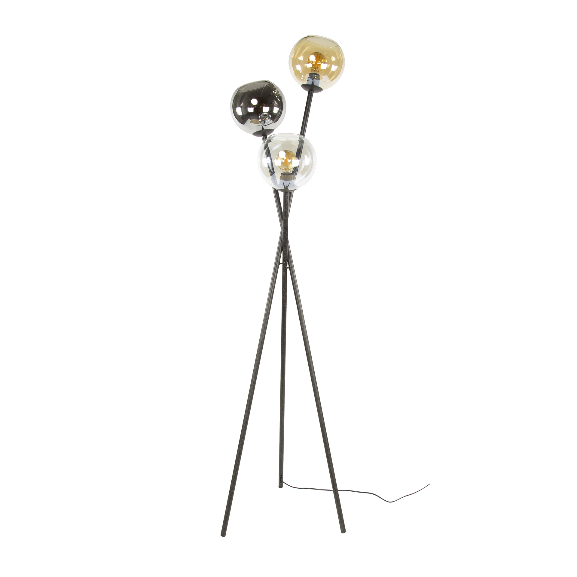 Lampadaire Multi Globe 3 lumières Artic noir