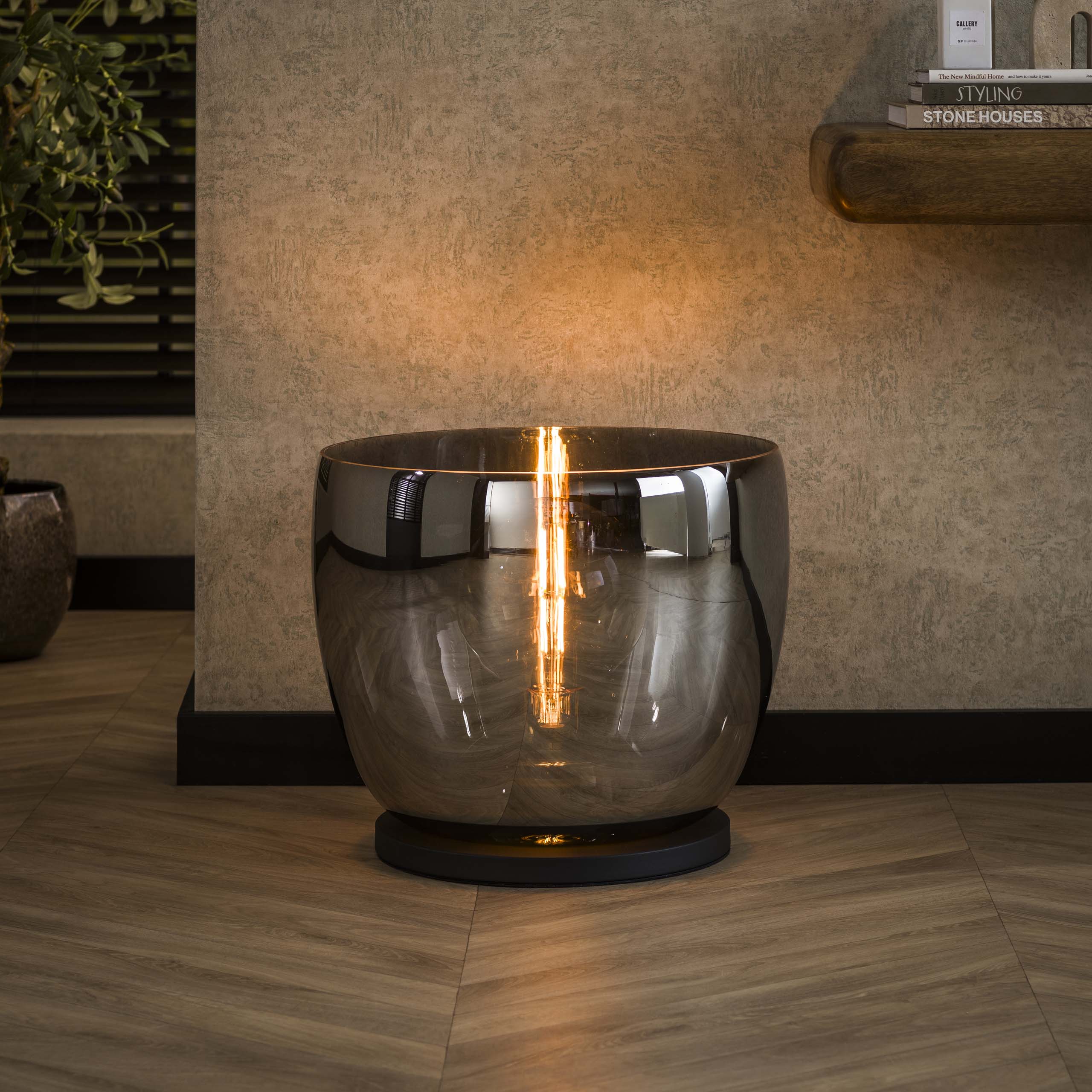 Lampadaire UP XXL 1 lumière - Verre gris fumé