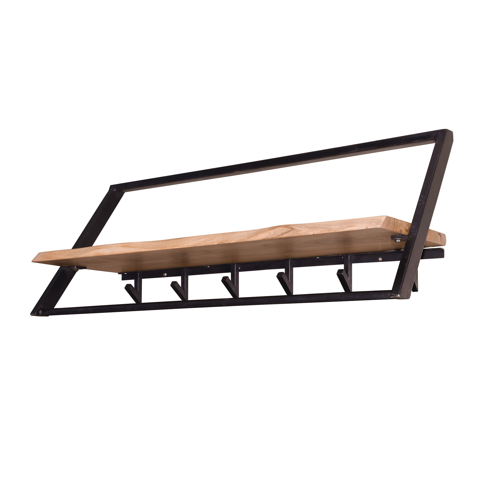 Portemanteau Lean - 6 patères - Acacia massif