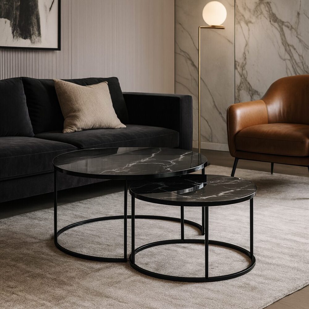 Tables basses en verre