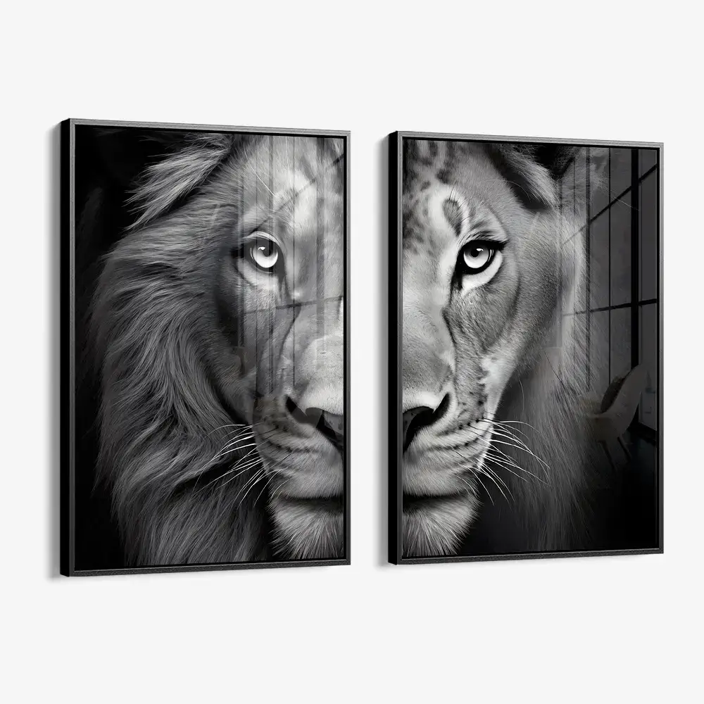 Bundle: "Lion & Lioness II" (2x) – Verre