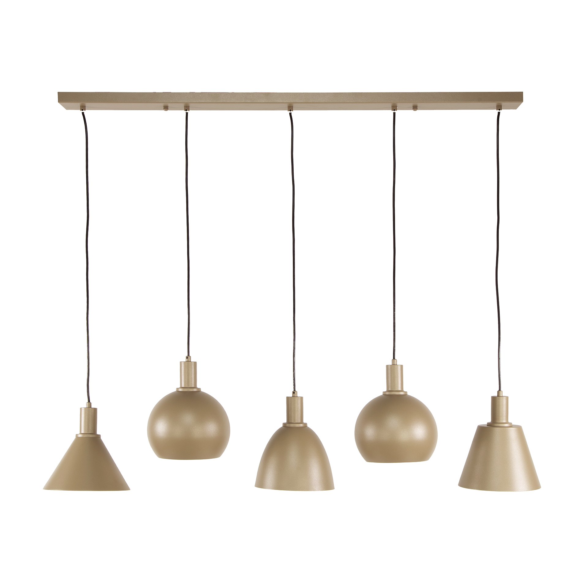 Lampe à suspension Metallo 5 lumières - Beige