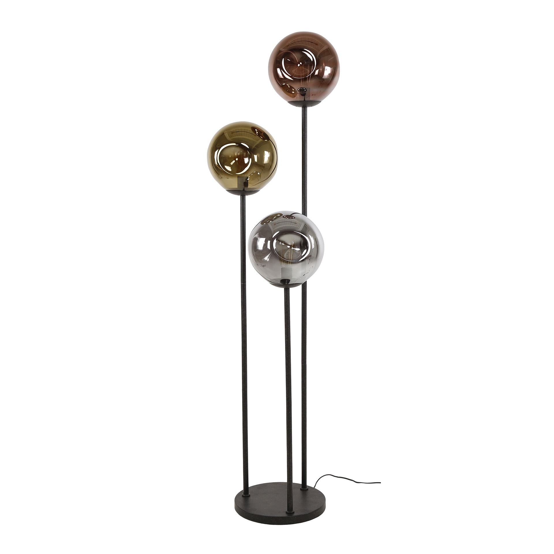Lampadaire Stellar à gradins 3 lumières - Noir arctique