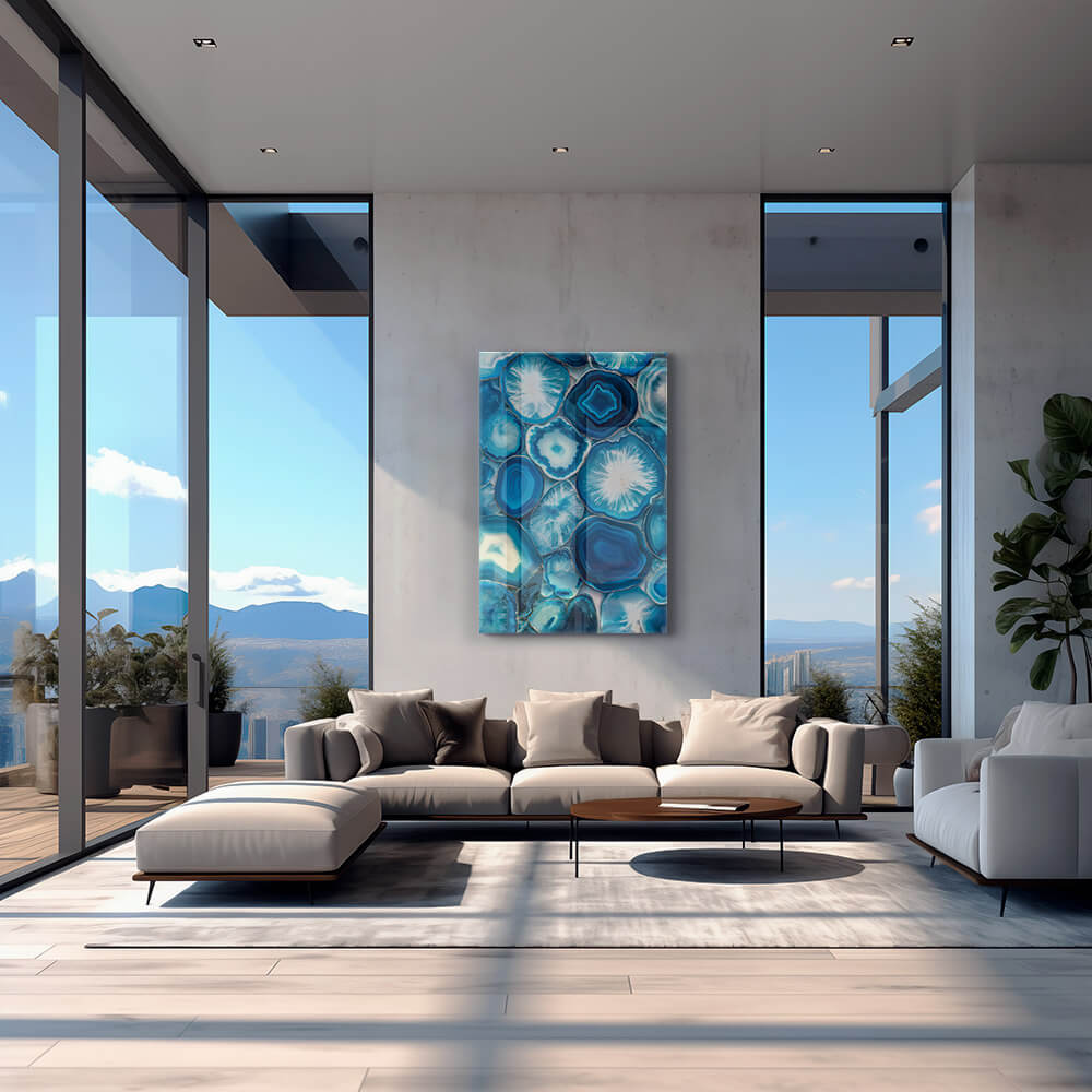 Blue Stones Poster – Verre