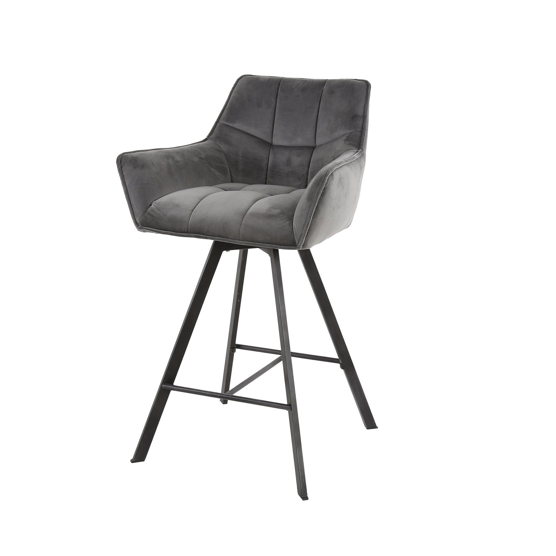 Grille de chaise de bar rotative. VPE2 / Velours anthracite