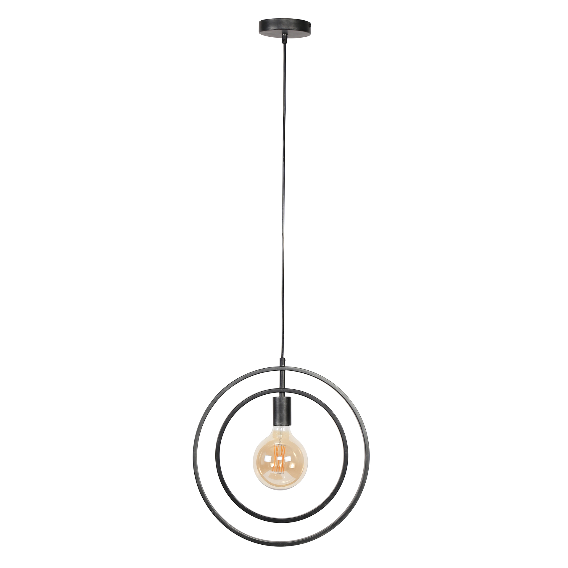 Lampe suspendue Turn Around 1 lumière - Charbon
