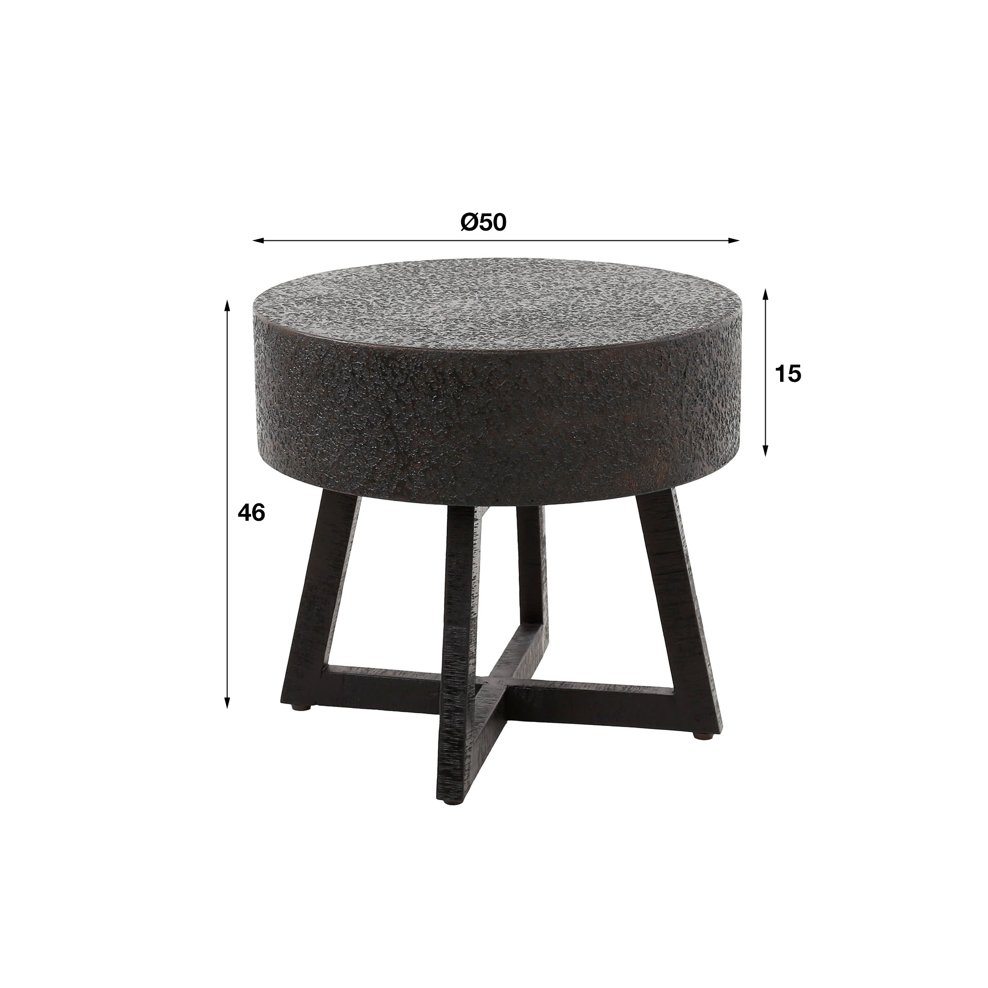 Table basse D50 encombrant ferro / Ferro métallisé