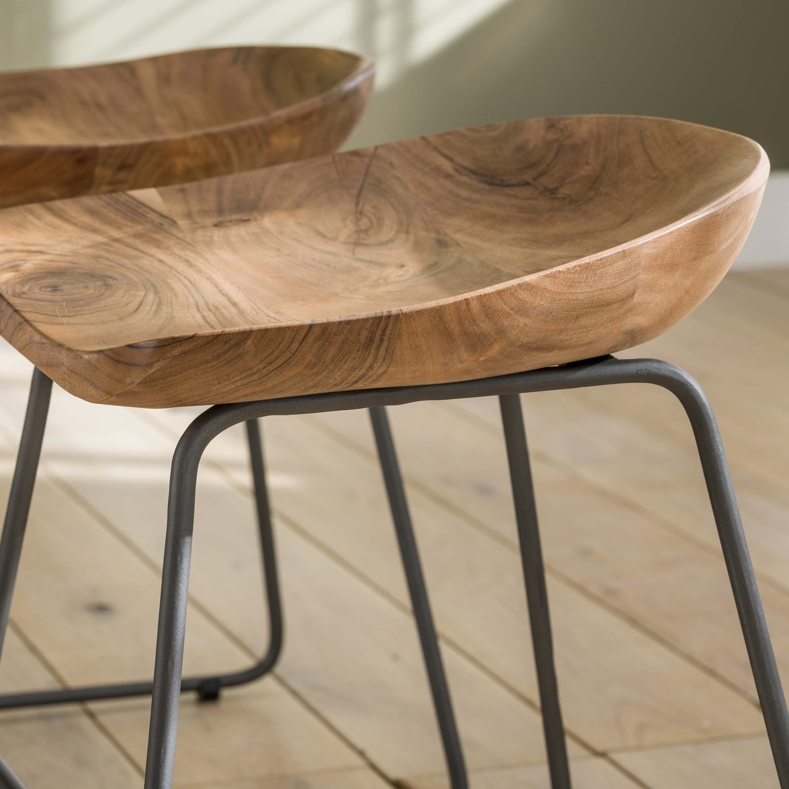 Tabouret Ergo - emballé par 2 - Acacia massif
