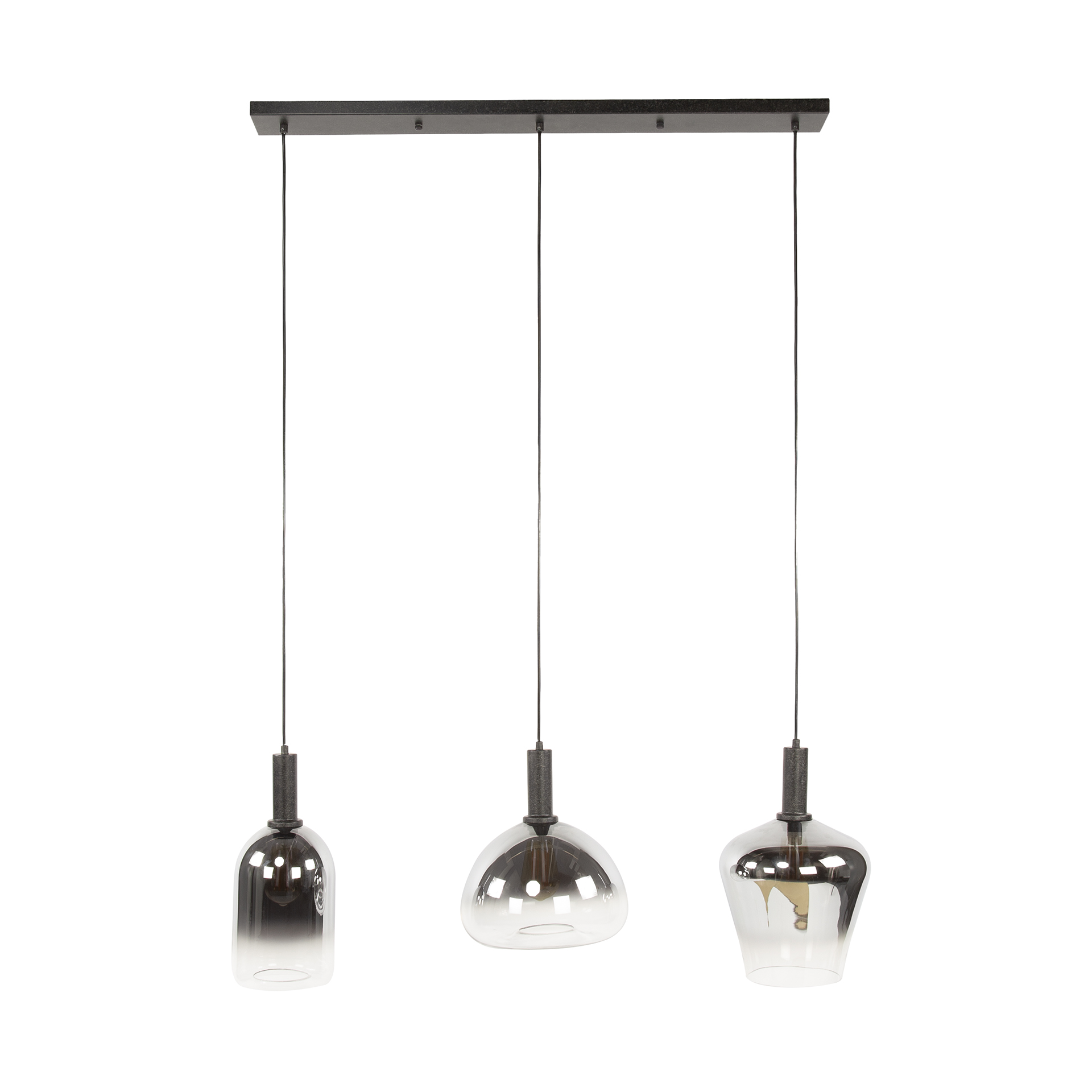 Lampe suspendue Zenith 3 lumières - Noir arctique