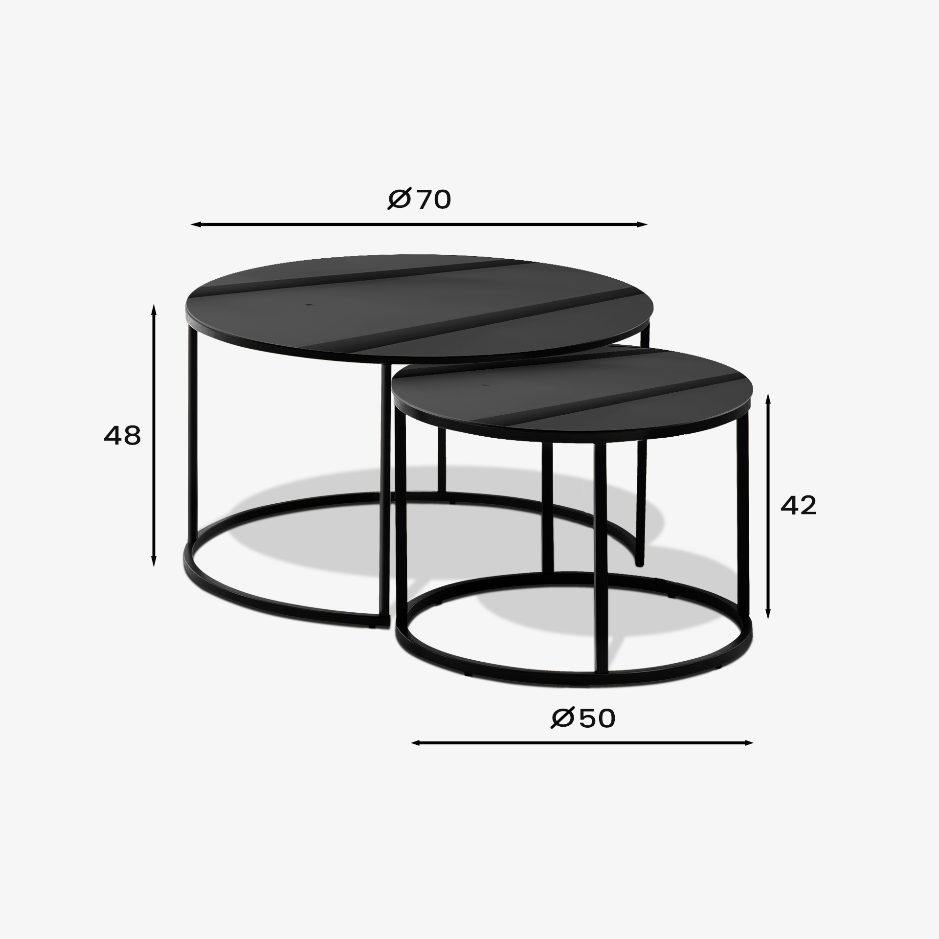Table basse Noir - Utrecht Or