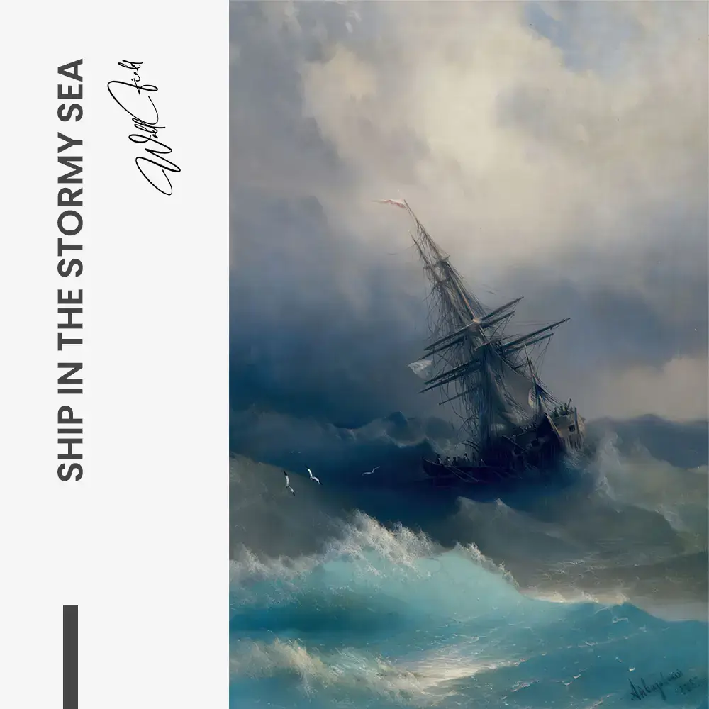 Ship in the Stormy Sea – Verre
