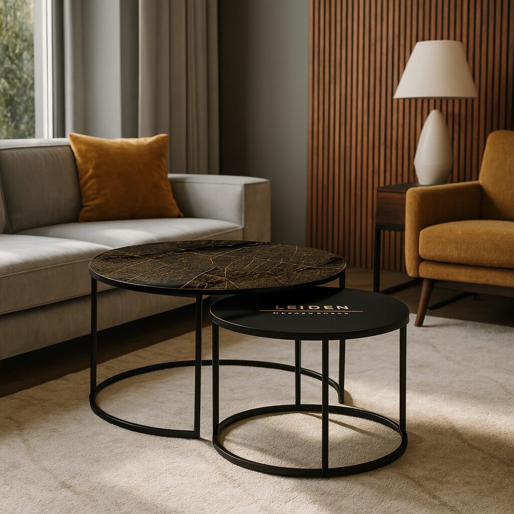 Table basse Noir - Leiden Gold