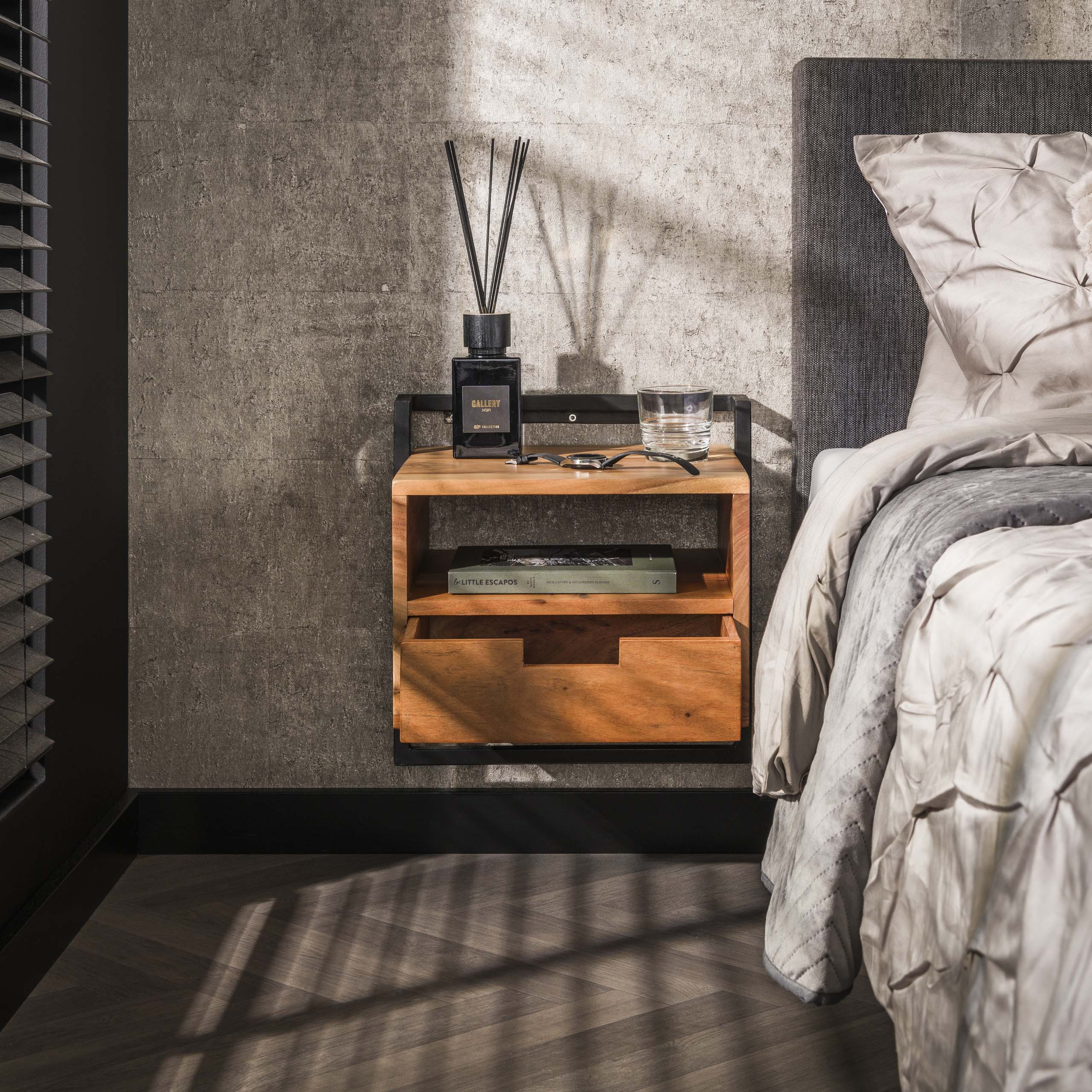 Table de chevet Air Solid - 1 tiroir - Acacia massif