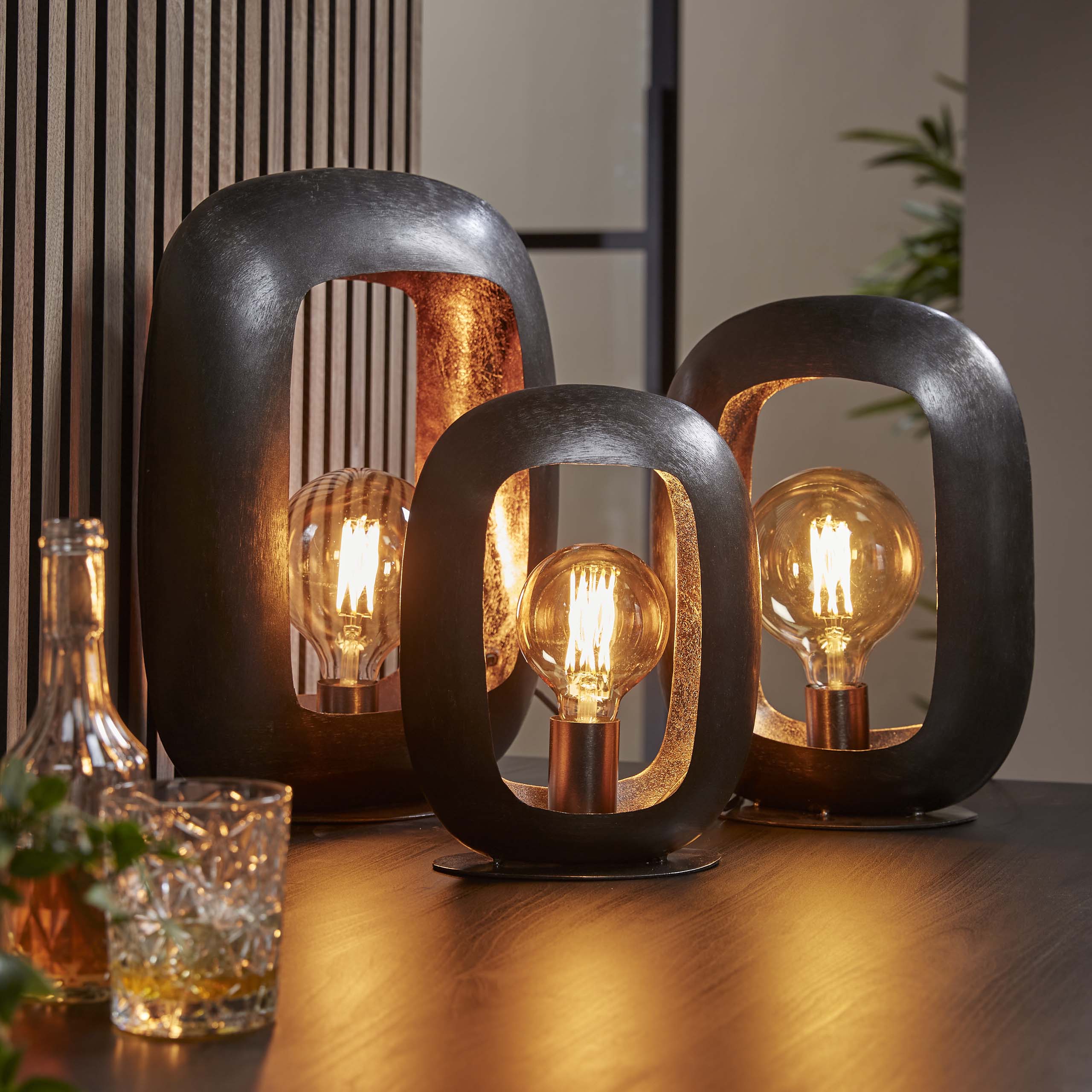Lampe de table Arch / Nickel noir