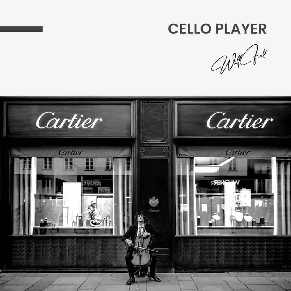 Cello Player - Verre