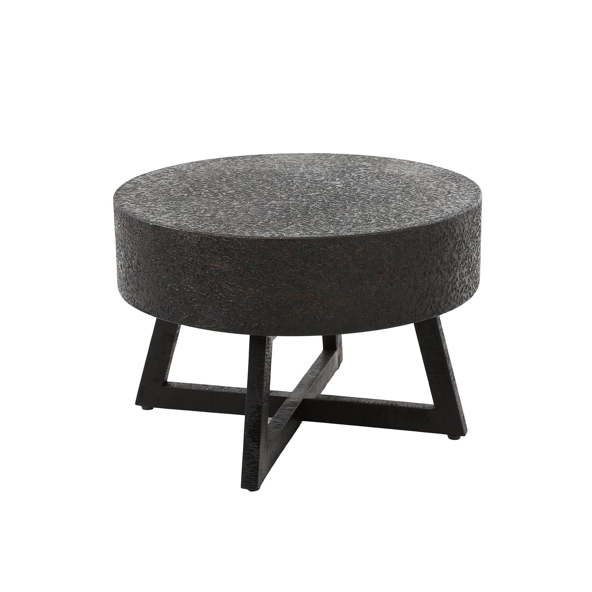 Table basse Ø60 basse encombrant ferreux