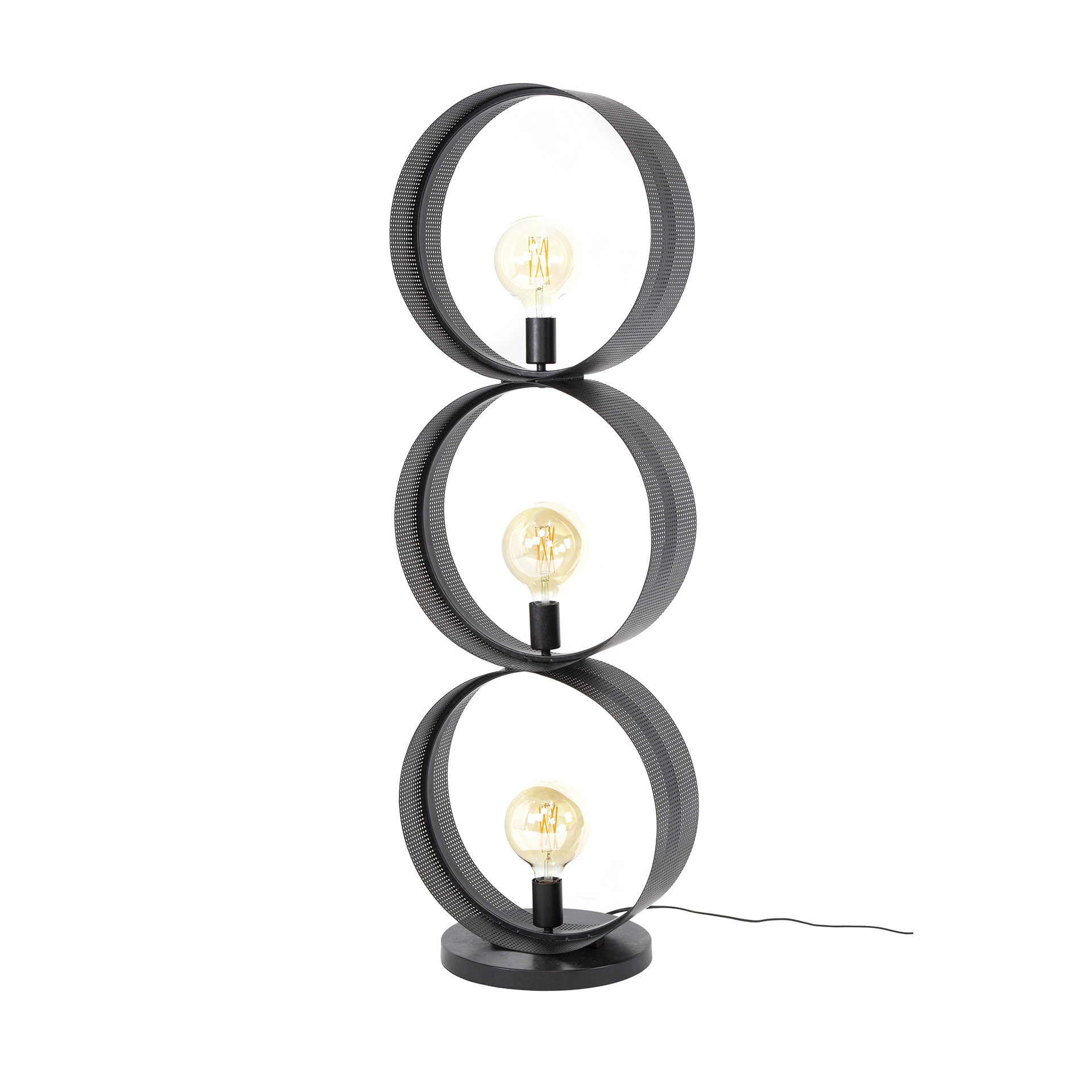 Lampadaire Ring Mesh 3 lumières - Charbon