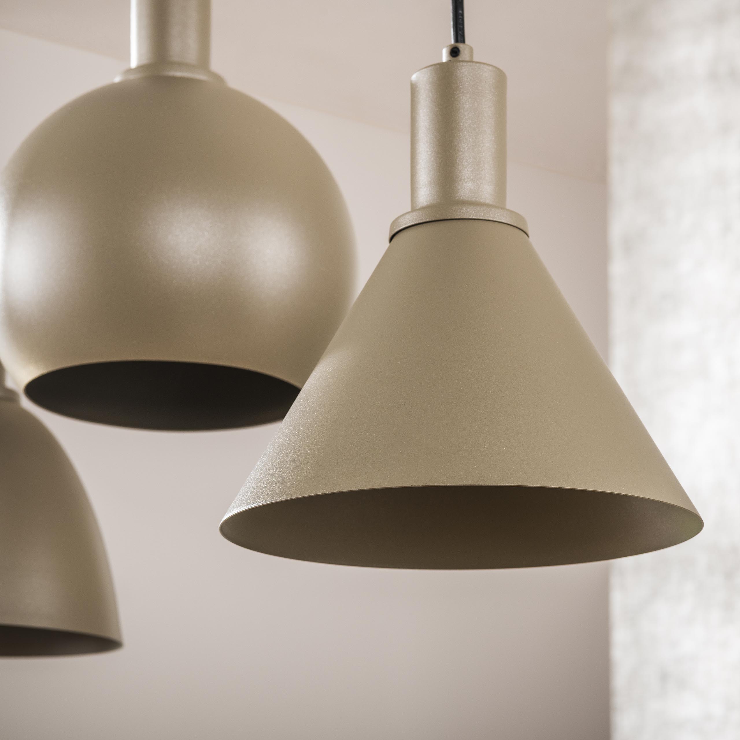 Lampe à suspension Metallo 5 lumières - Beige