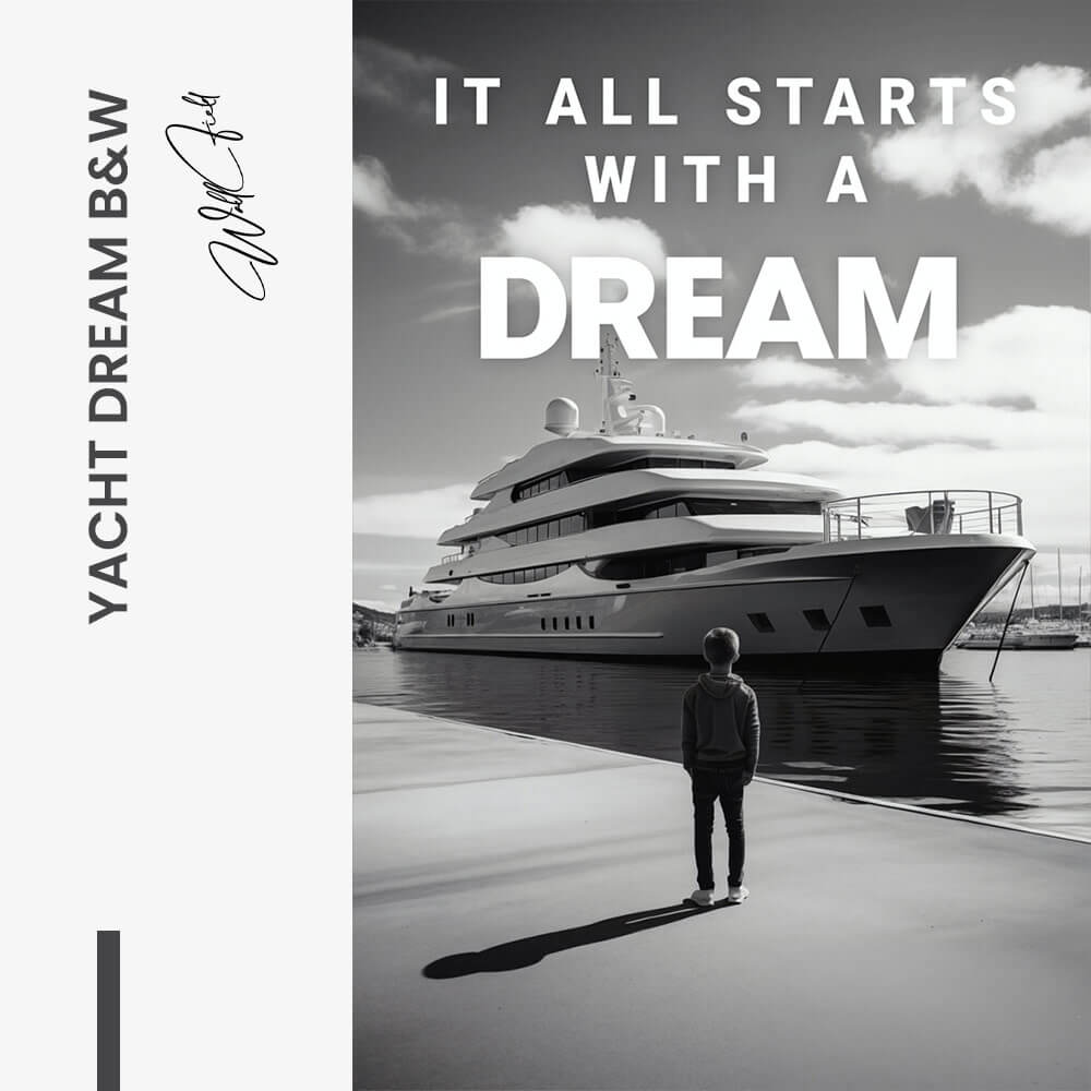 Yacht Dream B&W – Verre