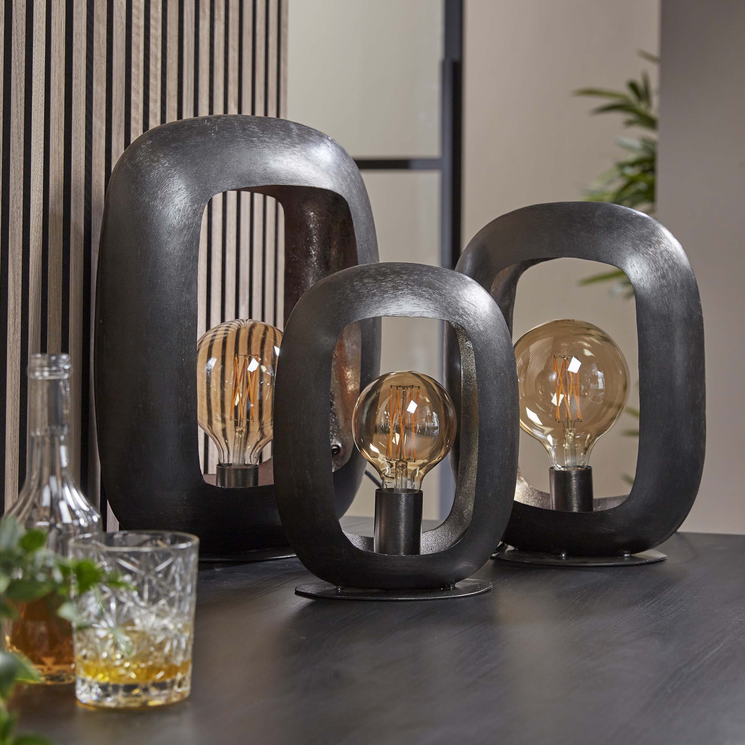 Lampe de table Arch XL / Nickel noir