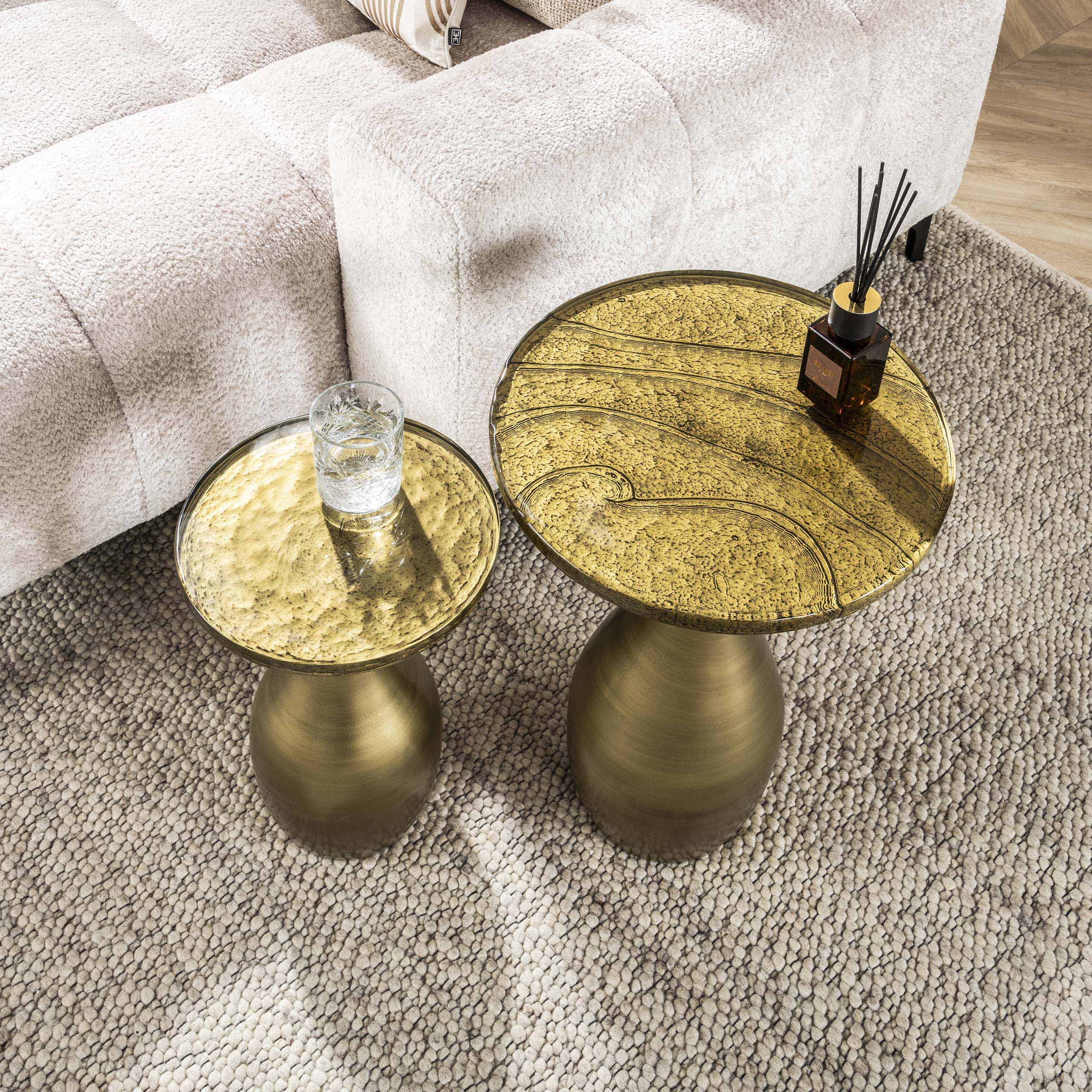 Table d'appoint Eclipse Drop S - Or antique