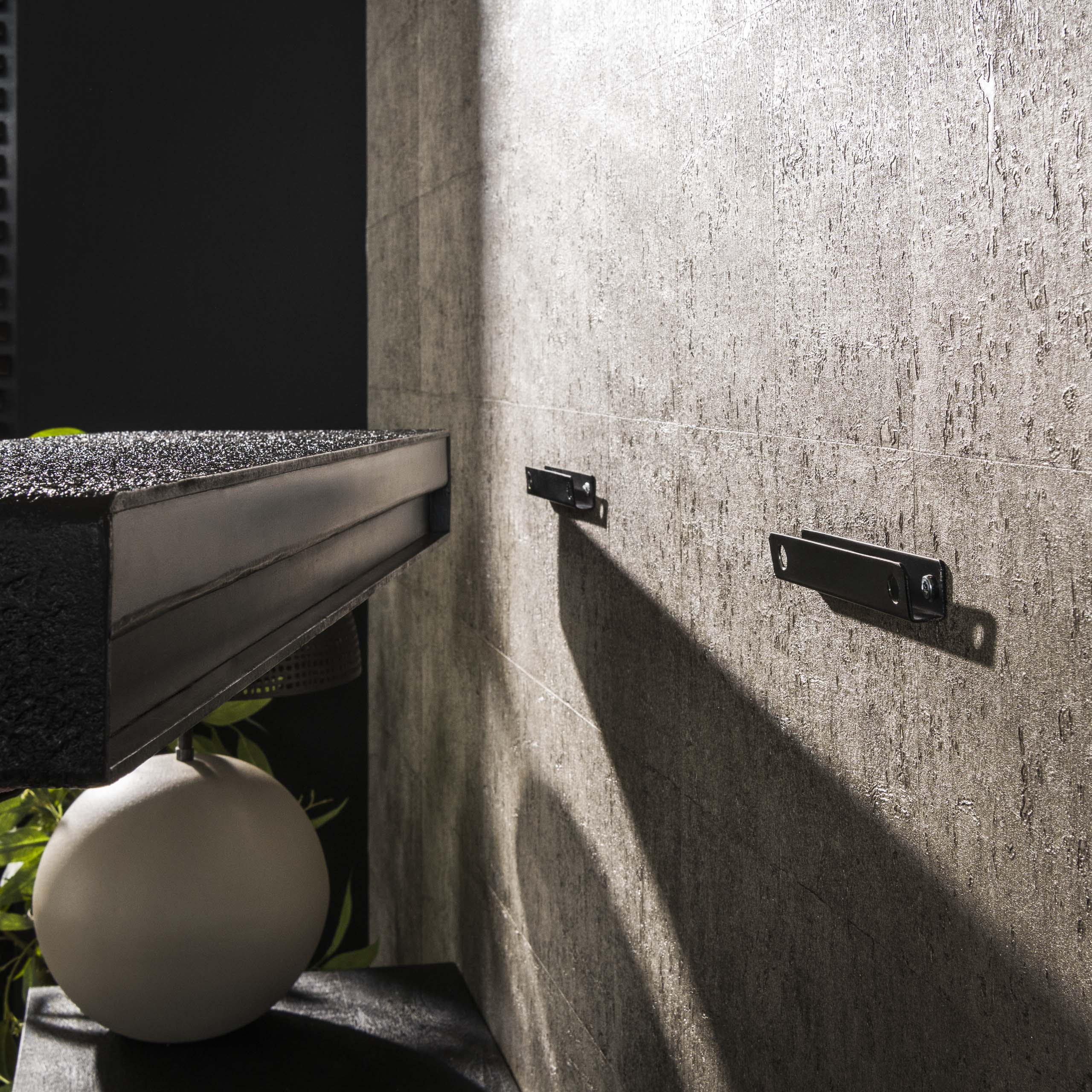 Etagère murale 100cm métallisé / Gris